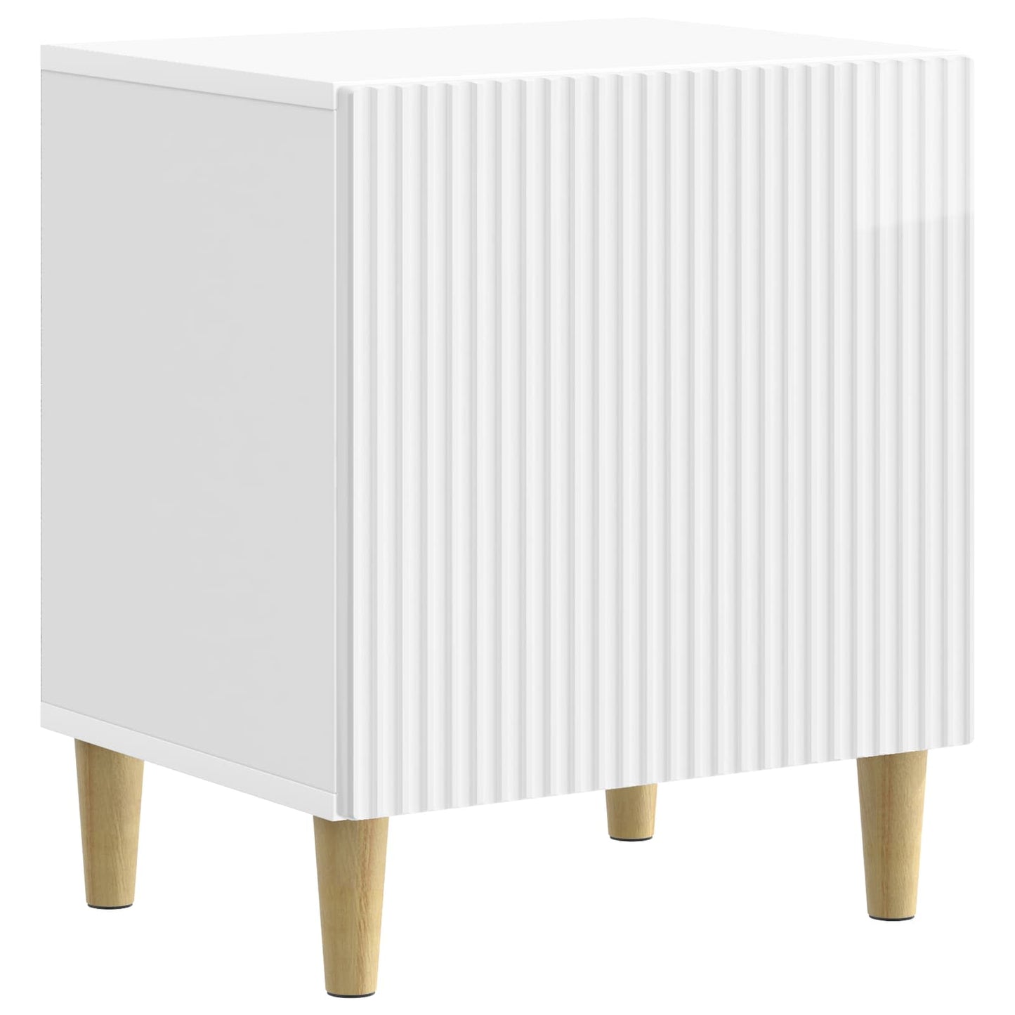 Nattbordskap Høgglans hvit 43 x 34,5 x 50 cm Konstruert tre