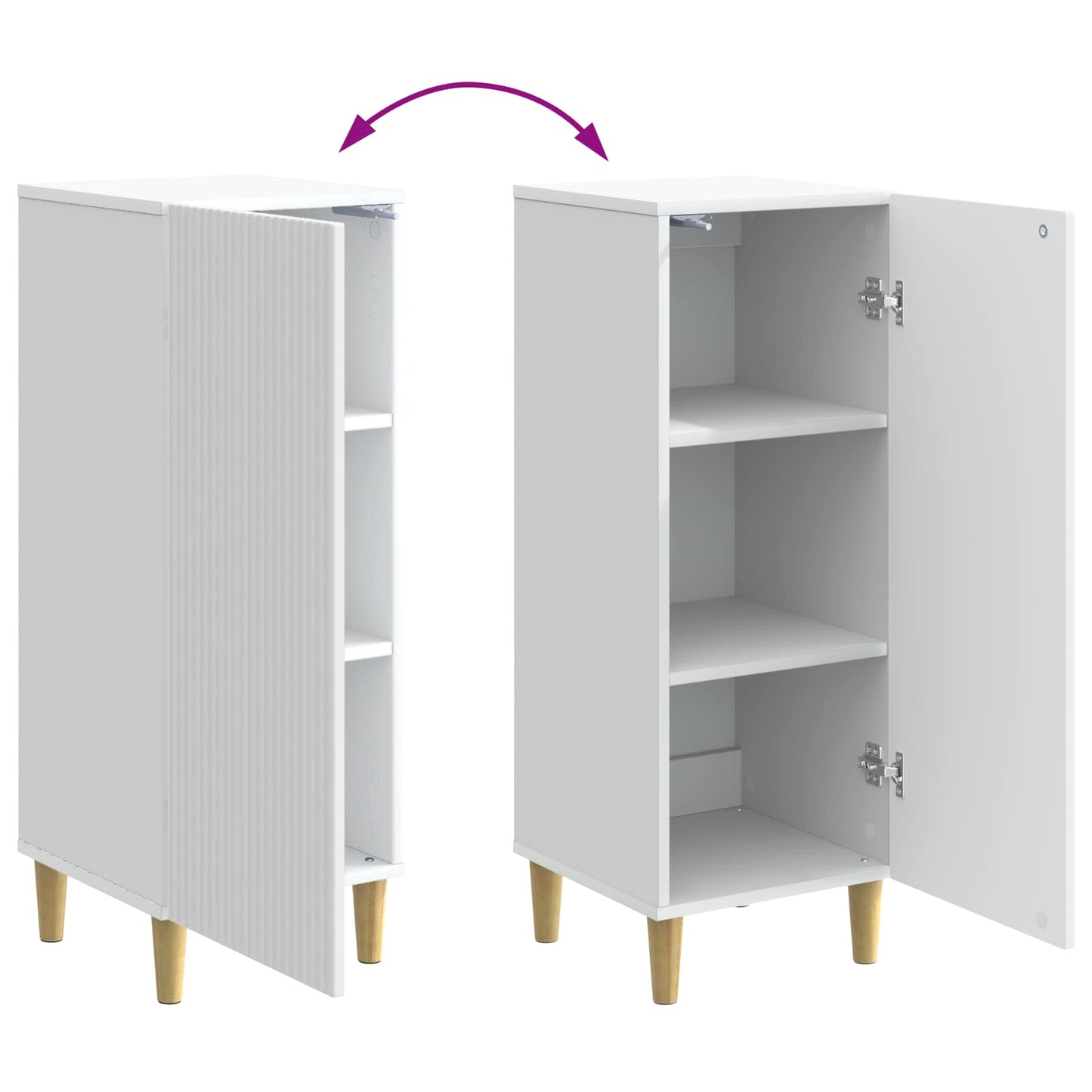 Serviesskap Hvit 33 x 34,5 x 90 cm Konstruert tre