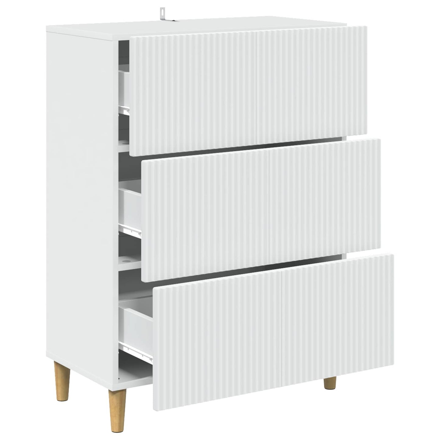 Skuffeskap Hvit 66 x 34,5 x 90 cm Konstruert tre