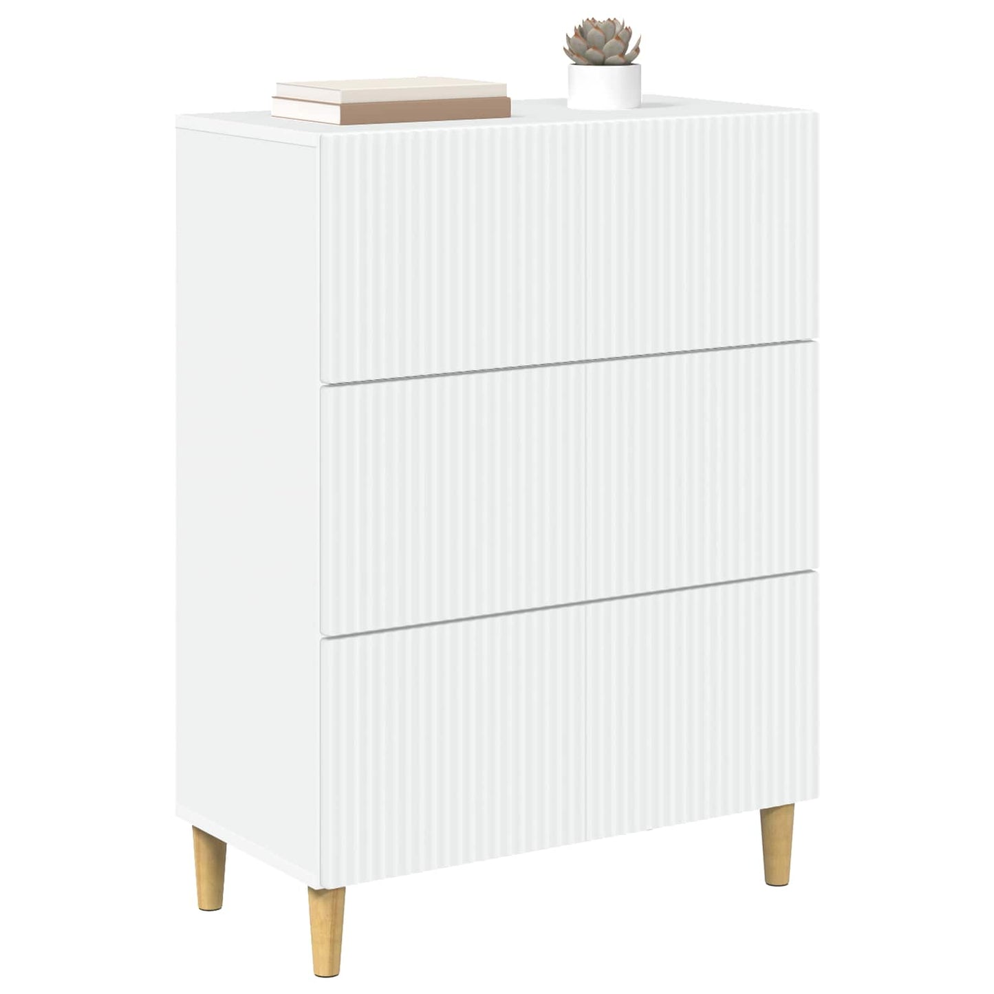 Skuffeskap Hvit 66 x 34,5 x 90 cm Konstruert tre