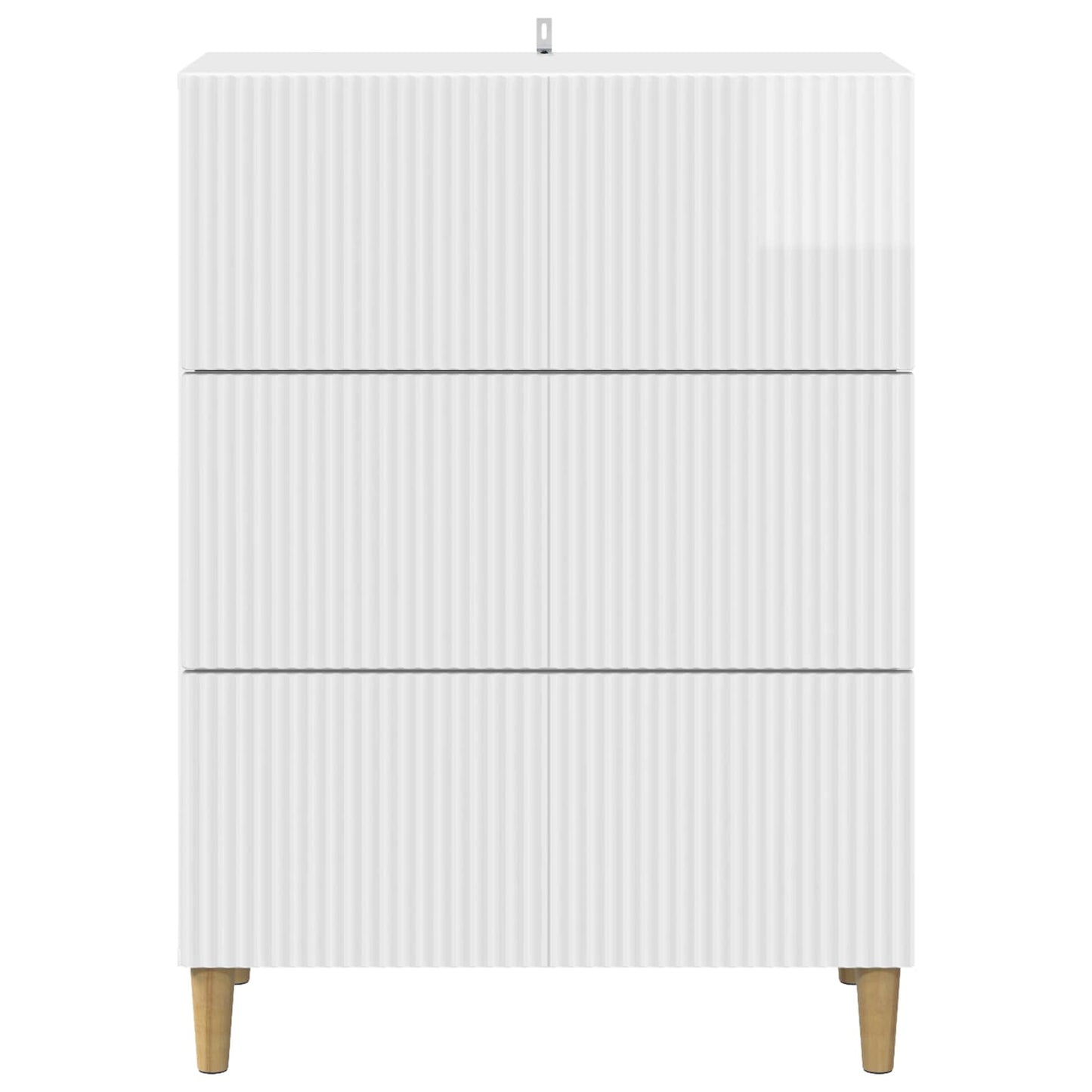 Skuffeskap Høgglans hvit 66 x 34,5 x 90 cm Konstruert tre