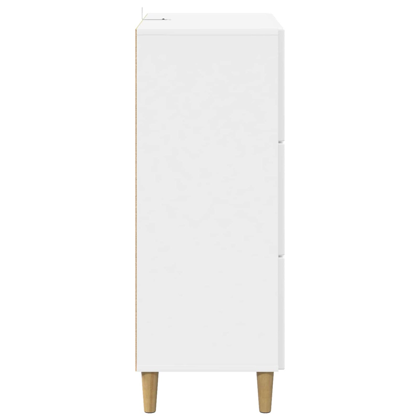 Skuffeskap Høgglans hvit 66 x 34,5 x 90 cm Konstruert tre