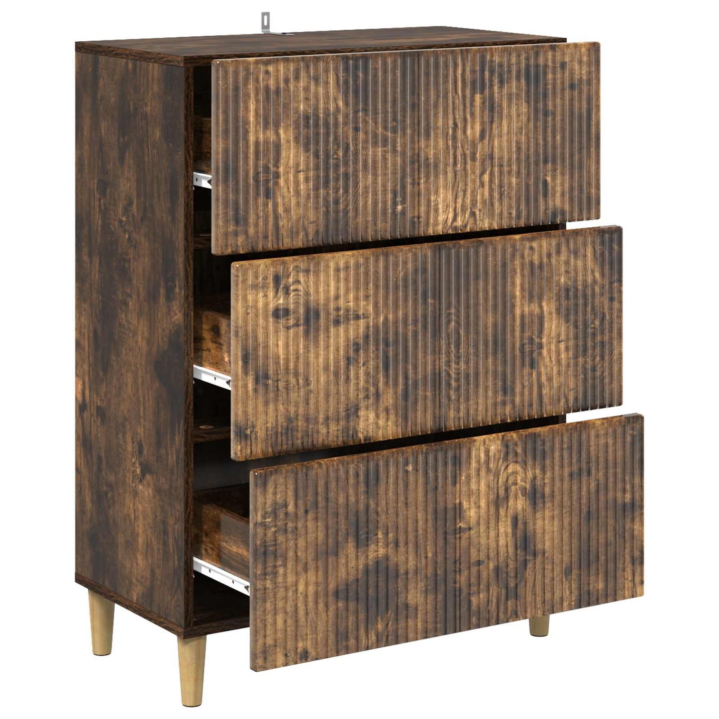 Skuffeskap Røkt Eik 66 x 34,5 x 90 cm Konstruert tre
