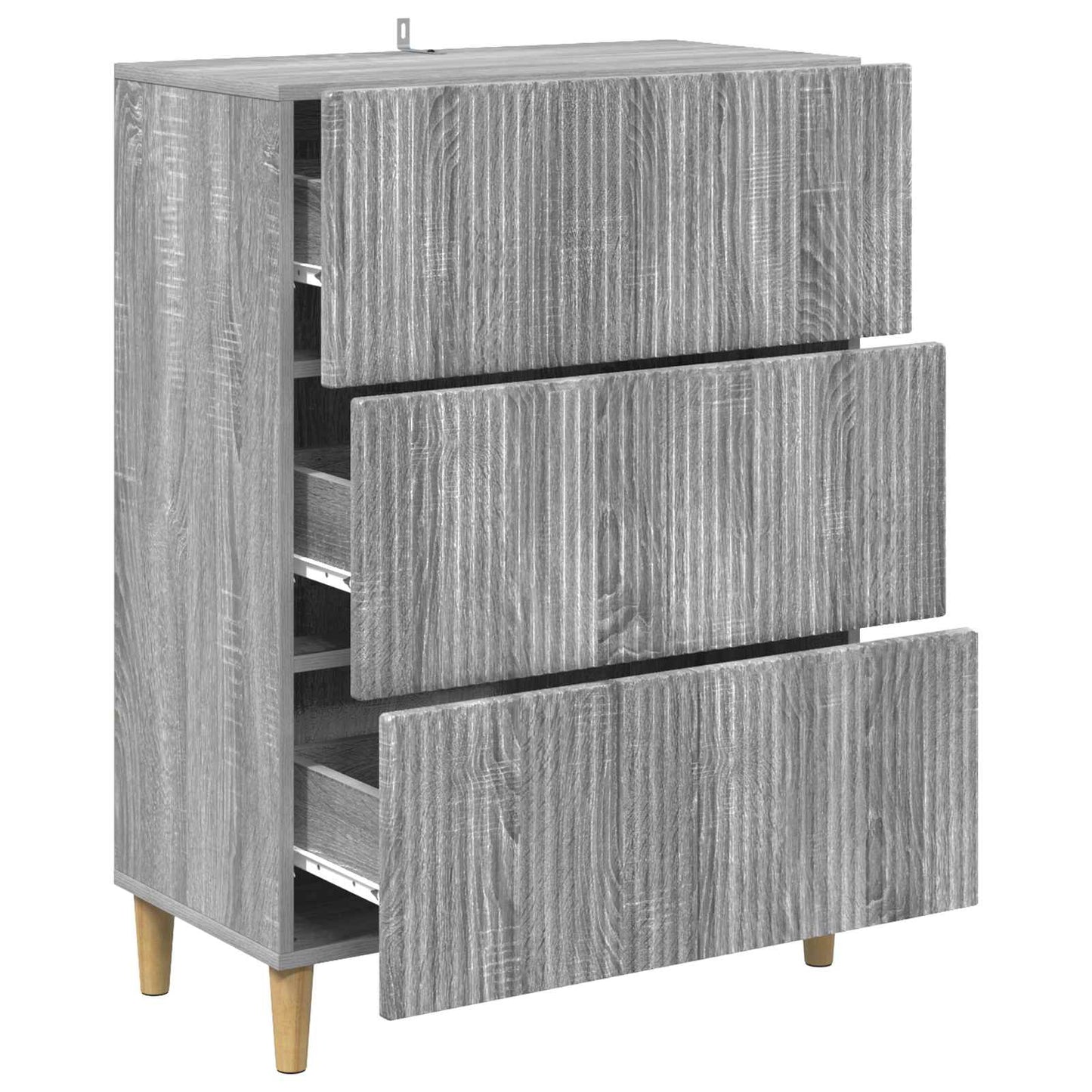 Skuffeskap Grå sonoma 66 x 34,5 x 90 cm Konstruert tre