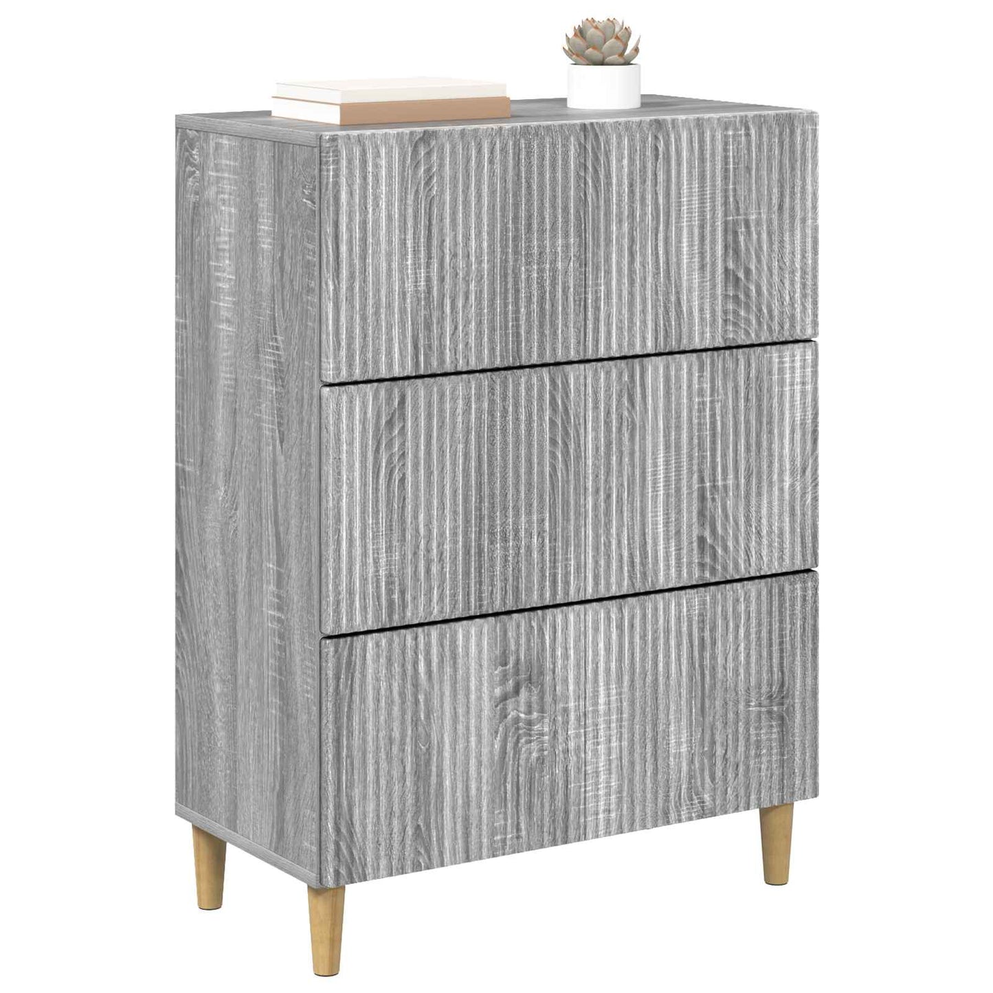Skuffeskap Grå sonoma 66 x 34,5 x 90 cm Konstruert tre