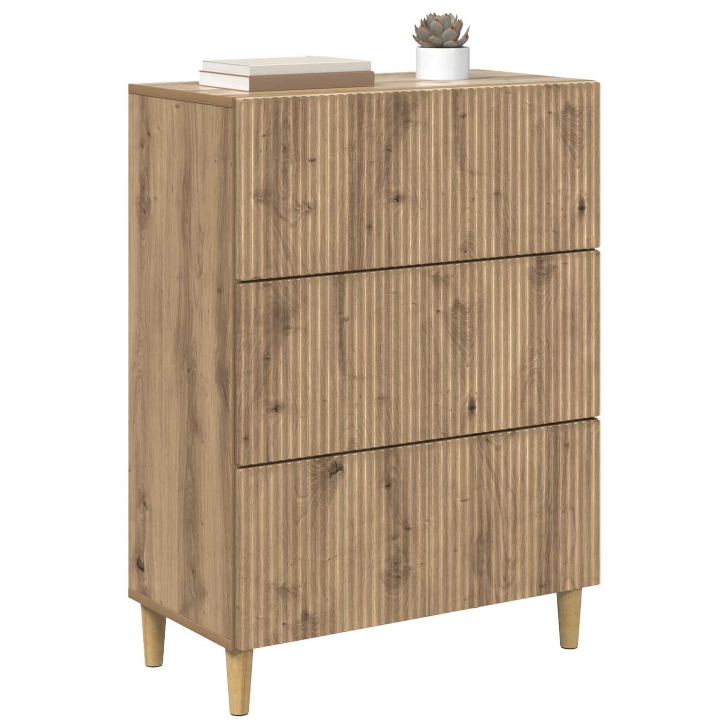 Skuffeskap Artisan eik 66 x 34,5 x 90 cm Konstruert tre