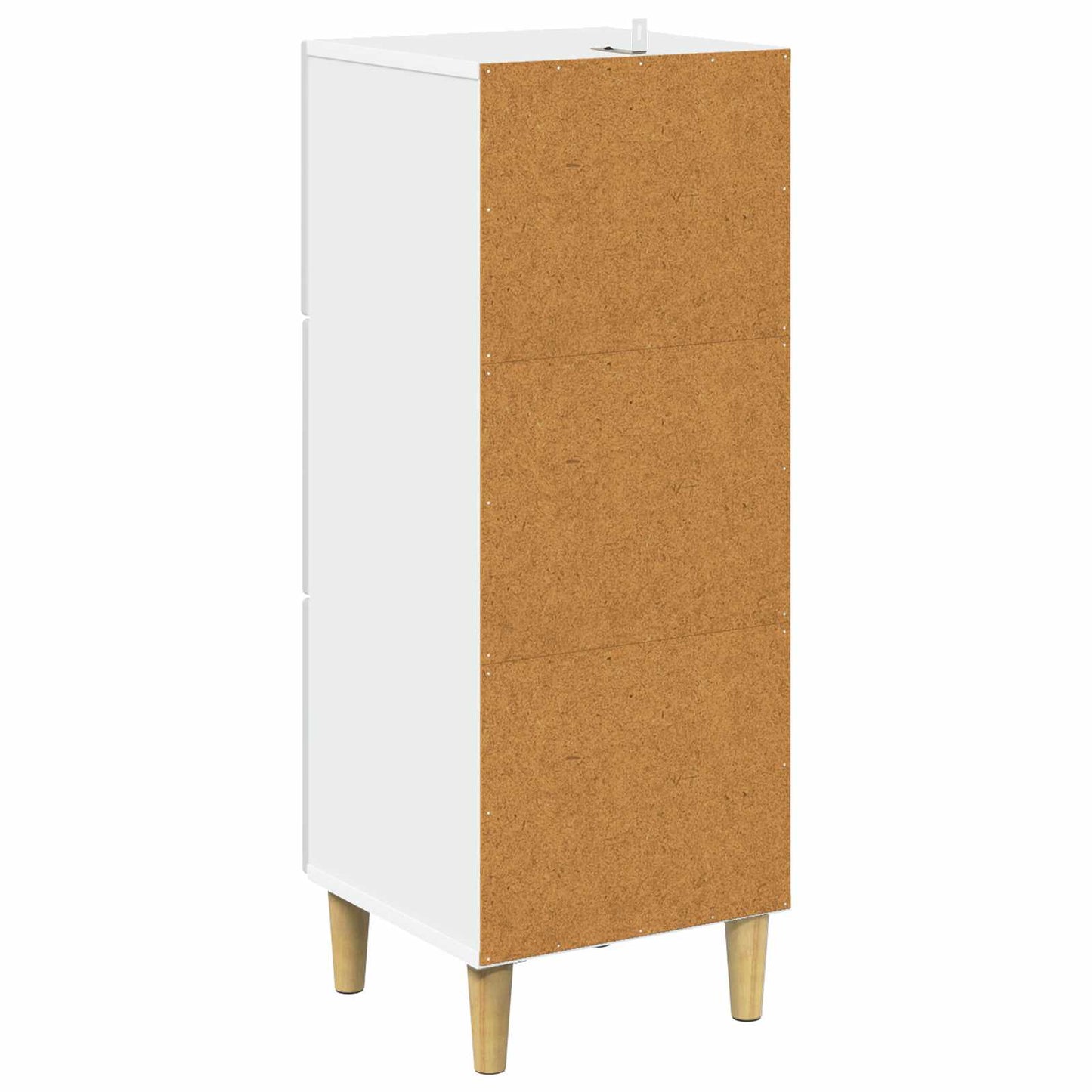 Skuffeskap Hvit 33 x 34,5 x 90 cm Konstruert tre