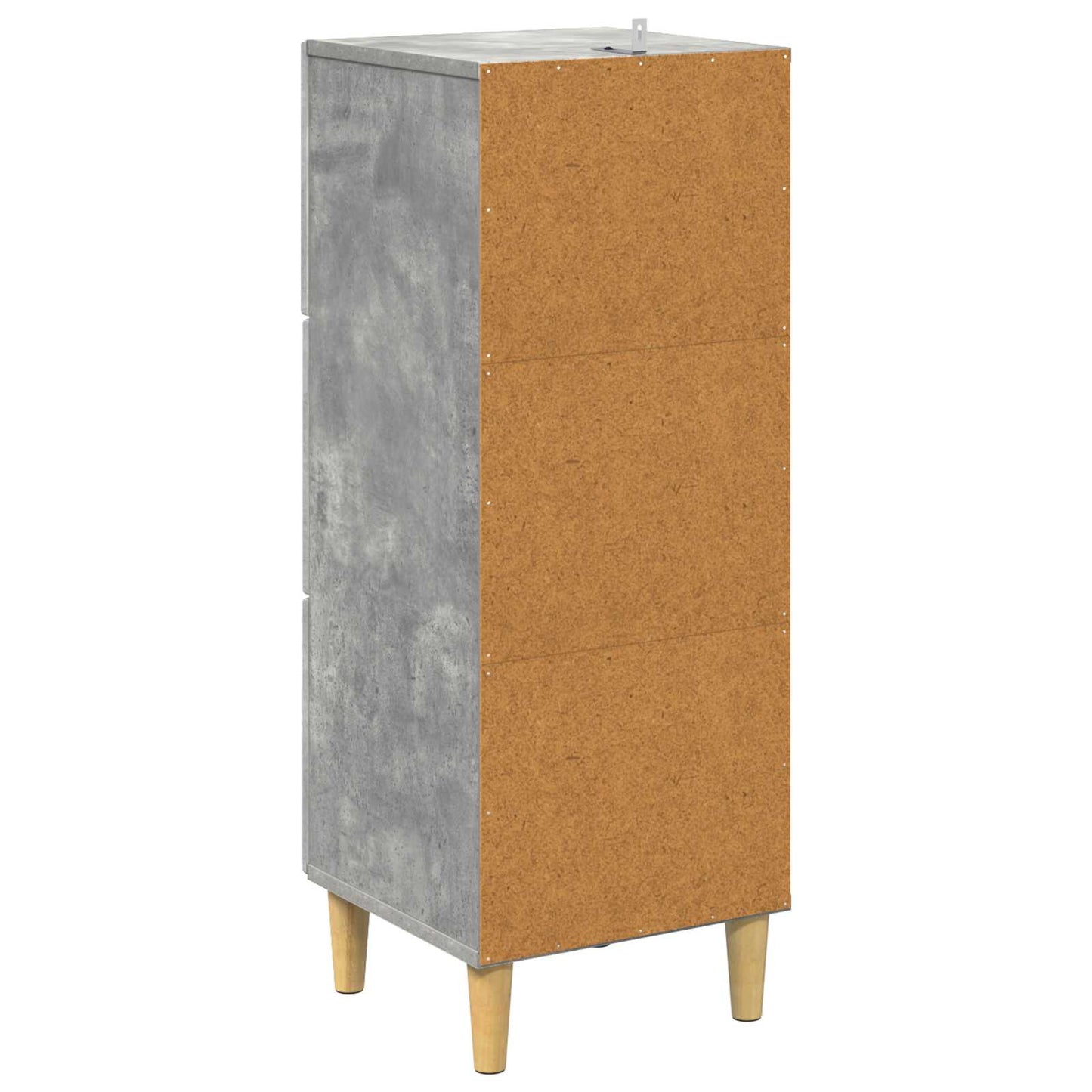Skuffeskap Betonggrå 33 x 34,5 x 90 cm Konstruert tre
