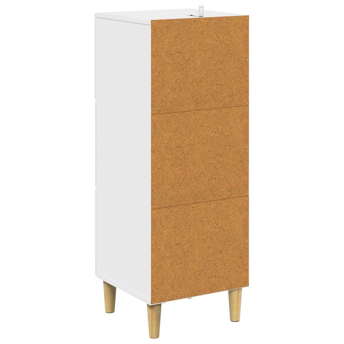 Skuffeskap Høgglans hvit 33 x 34,5 x 90 cm Konstruert tre