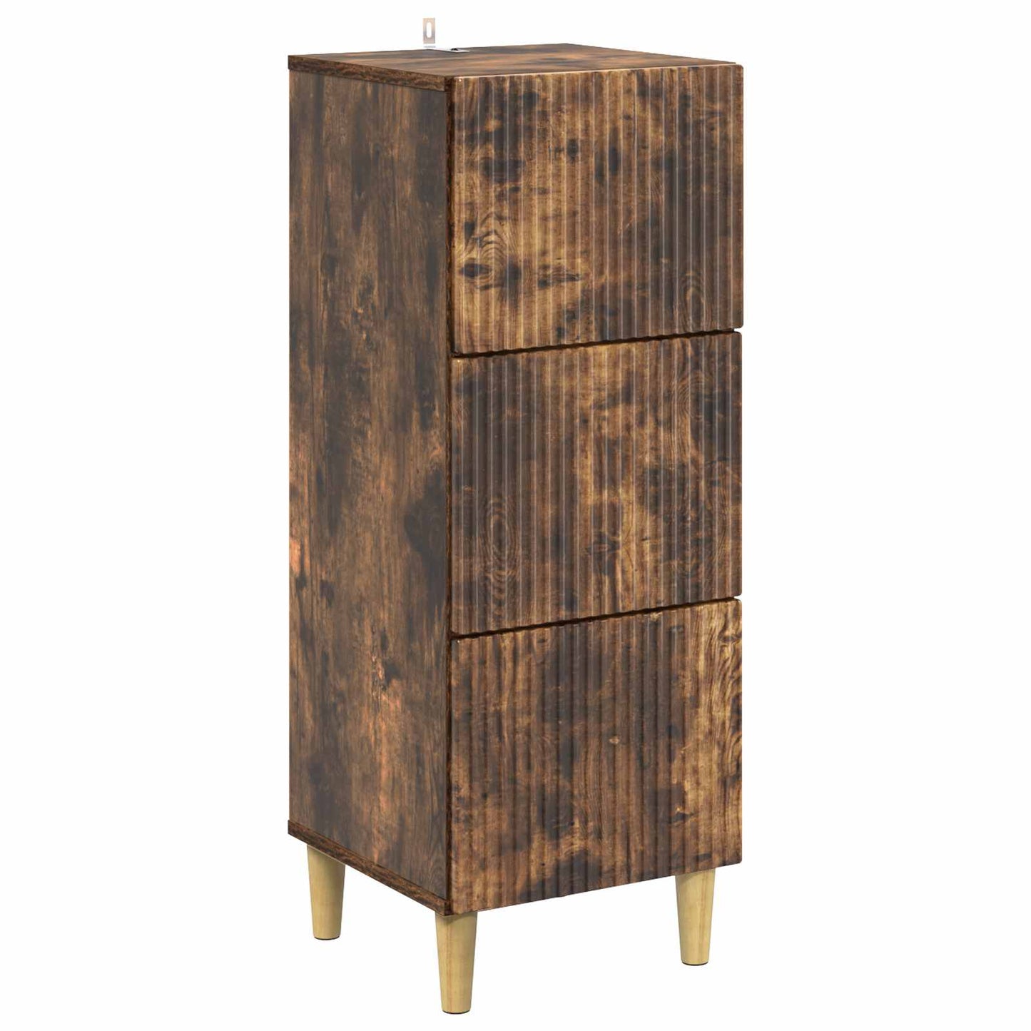 Skuffeskap Røkt Eik 33 x 34,5 x 90 cm Konstruert tre