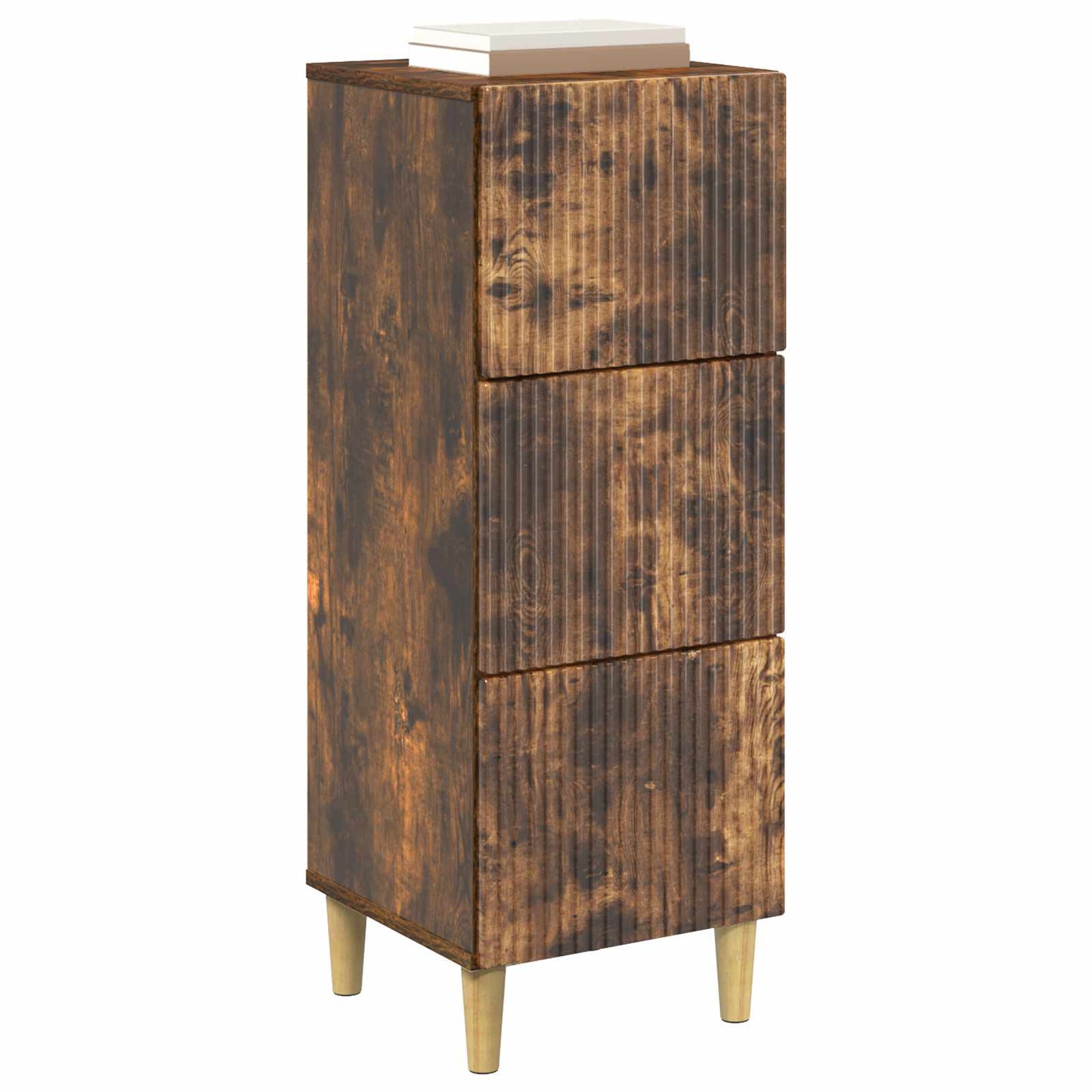 Skuffeskap Røkt Eik 33 x 34,5 x 90 cm Konstruert tre