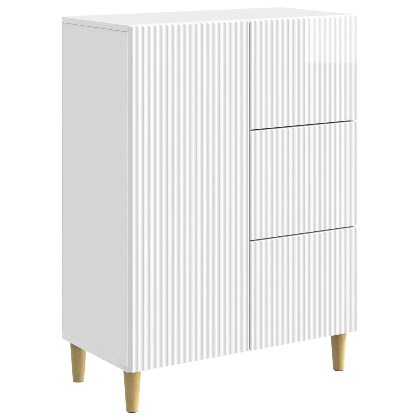 Serviesskap Høgglans hvit 66 x 34,5 x 90 cm Konstruert tre