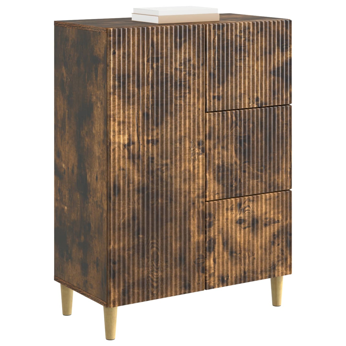 Serviesskap med skuff Røkt Eik 66 x 34,5 x 90 cm Konstruert tre