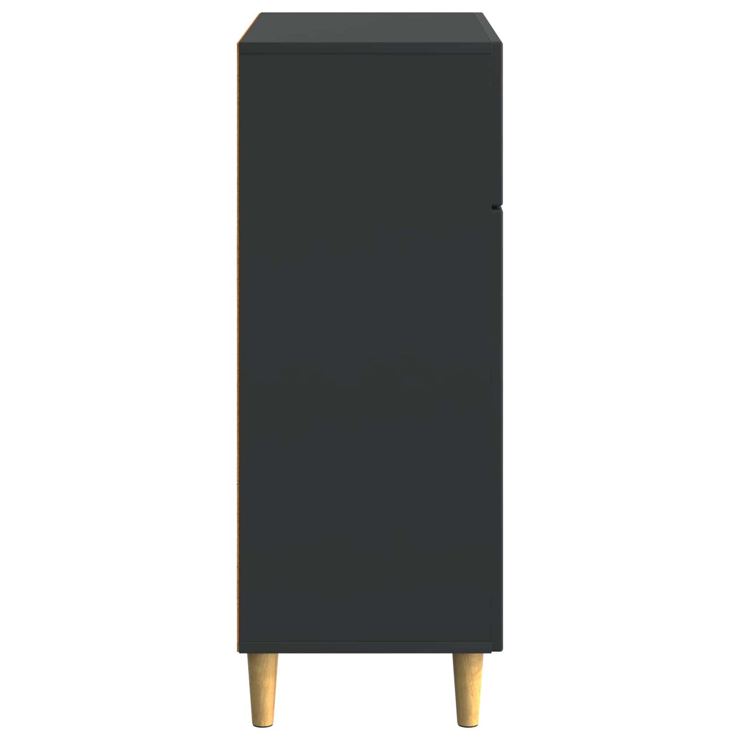 Serviesskap med skuff Svart 66 x 34,5 x 90 cm Konstruert tre