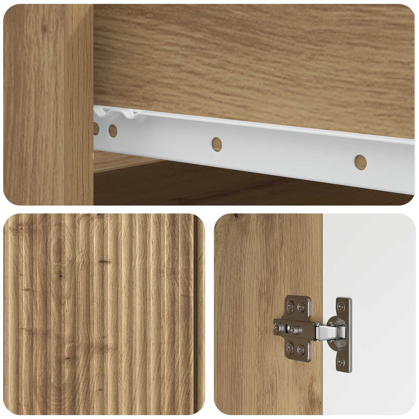 Serviesskap Artisan eik 66 x 34,5 x 90 cm Konstruert tre