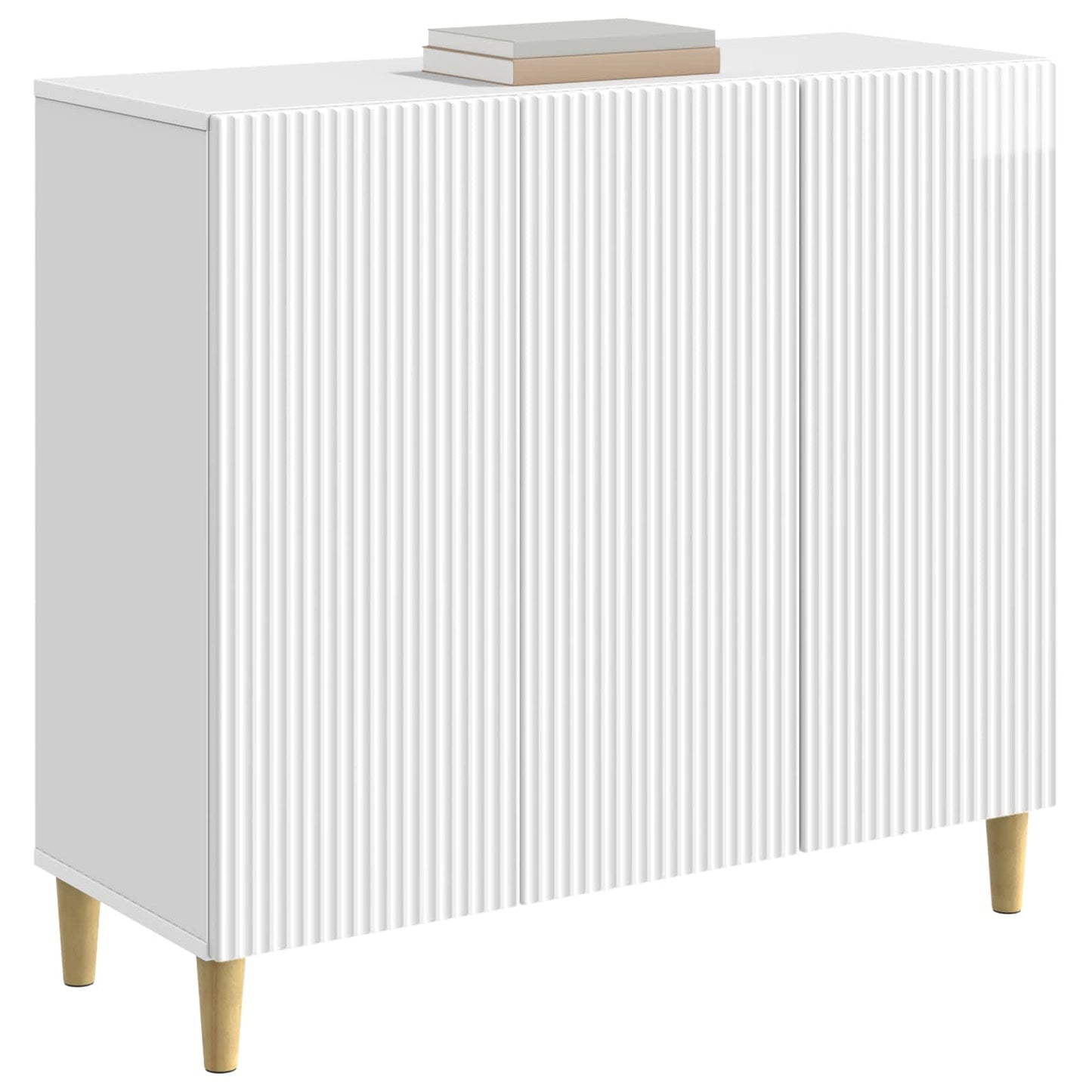 Serviesskap Høgglans hvit 89 x 34,5 x 80 cm Konstruert tre