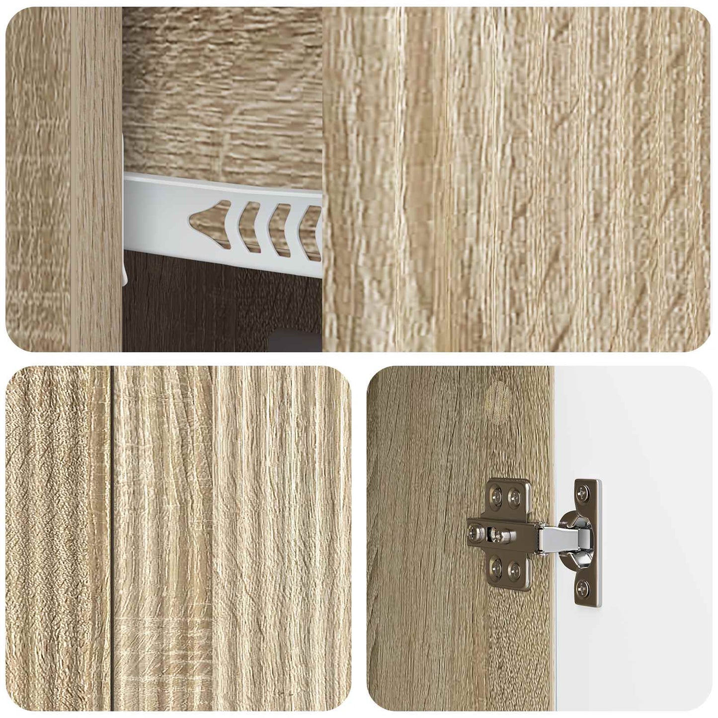 Serviesskap Sonoma eik 89 x 34,5 x 60 cm Konstruert tre