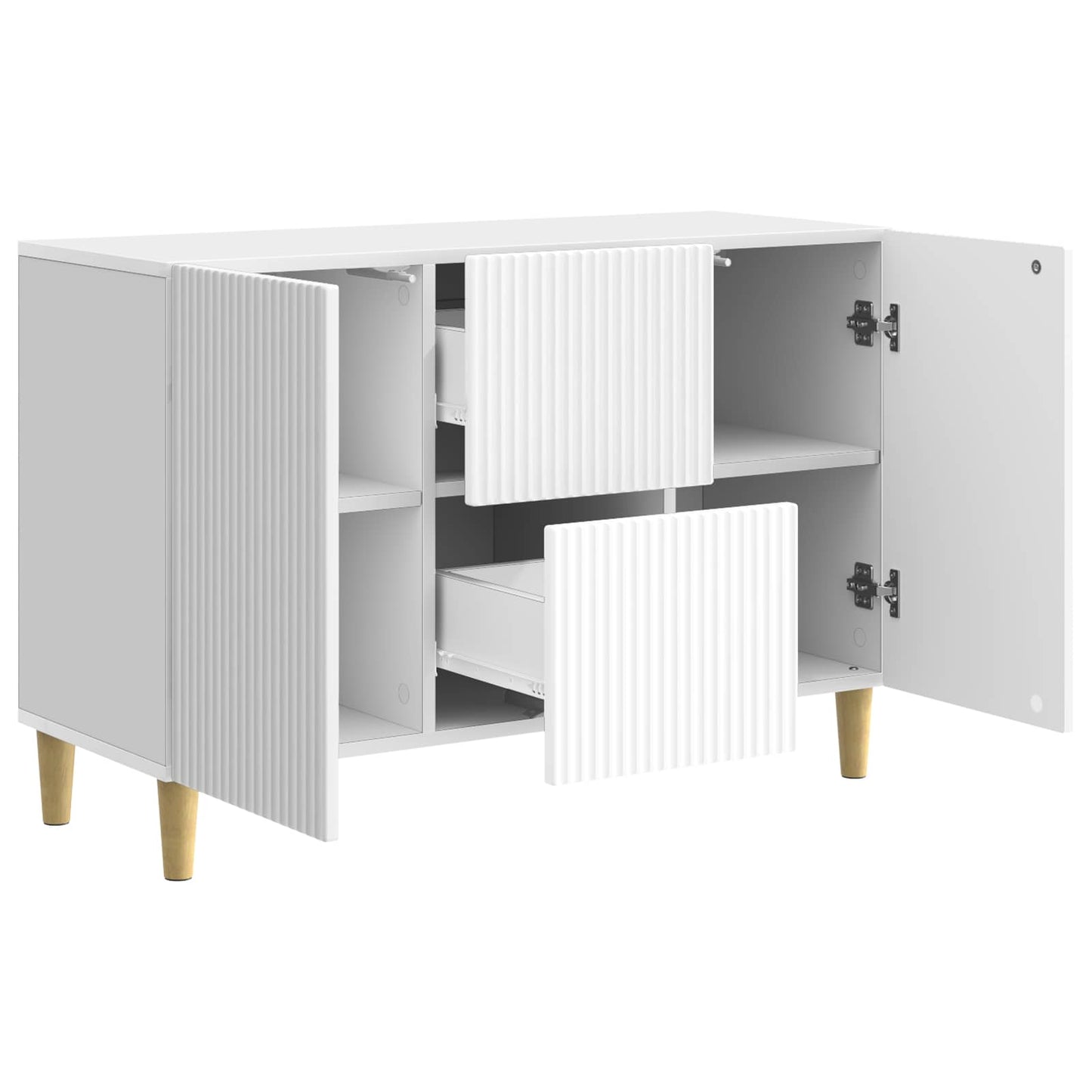 Serviesskap Høgglans hvit 89 x 34,5 x 60 cm Konstruert tre
