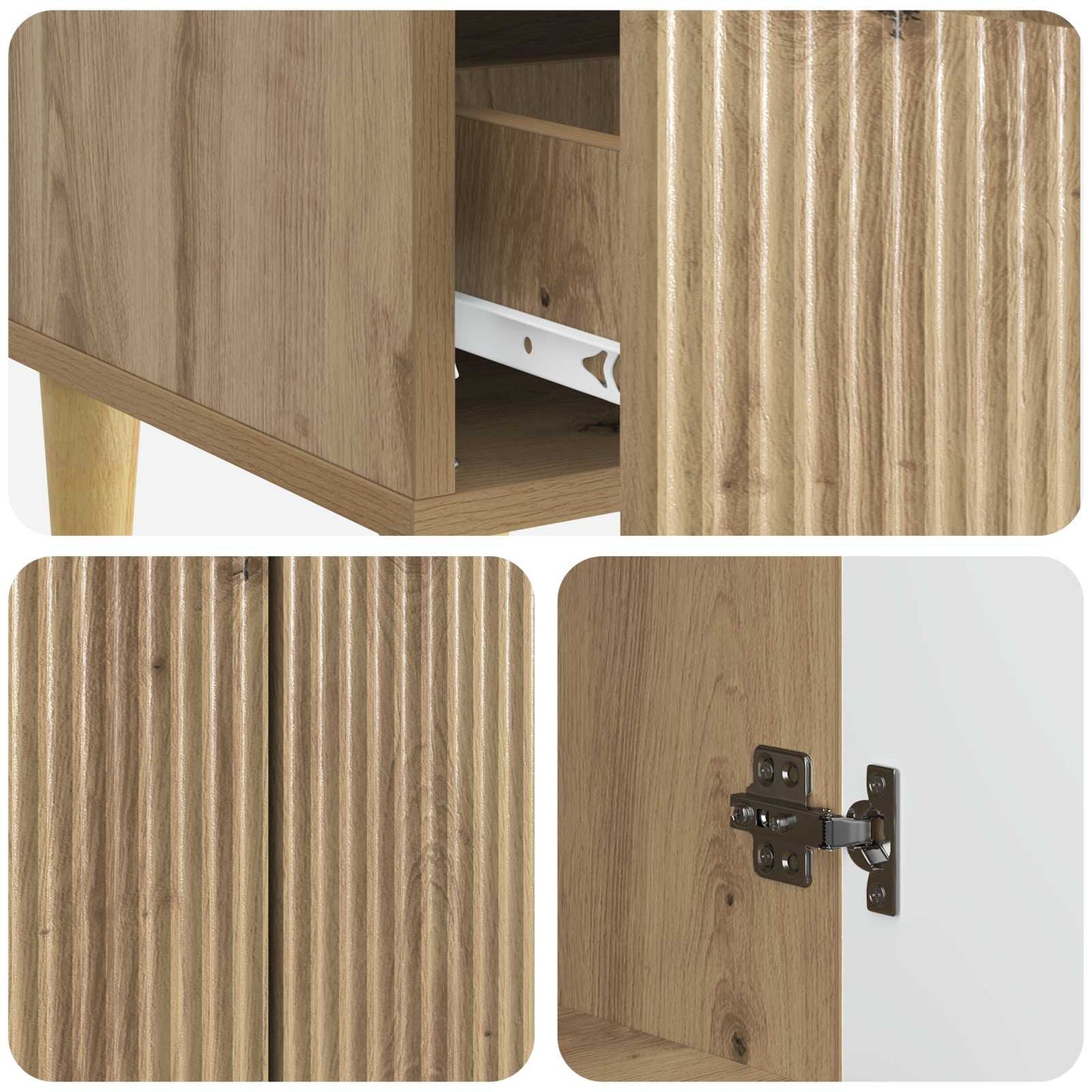 Serviesskap Artisan eik 66 x 34,5 x 95 cm Konstruert tre