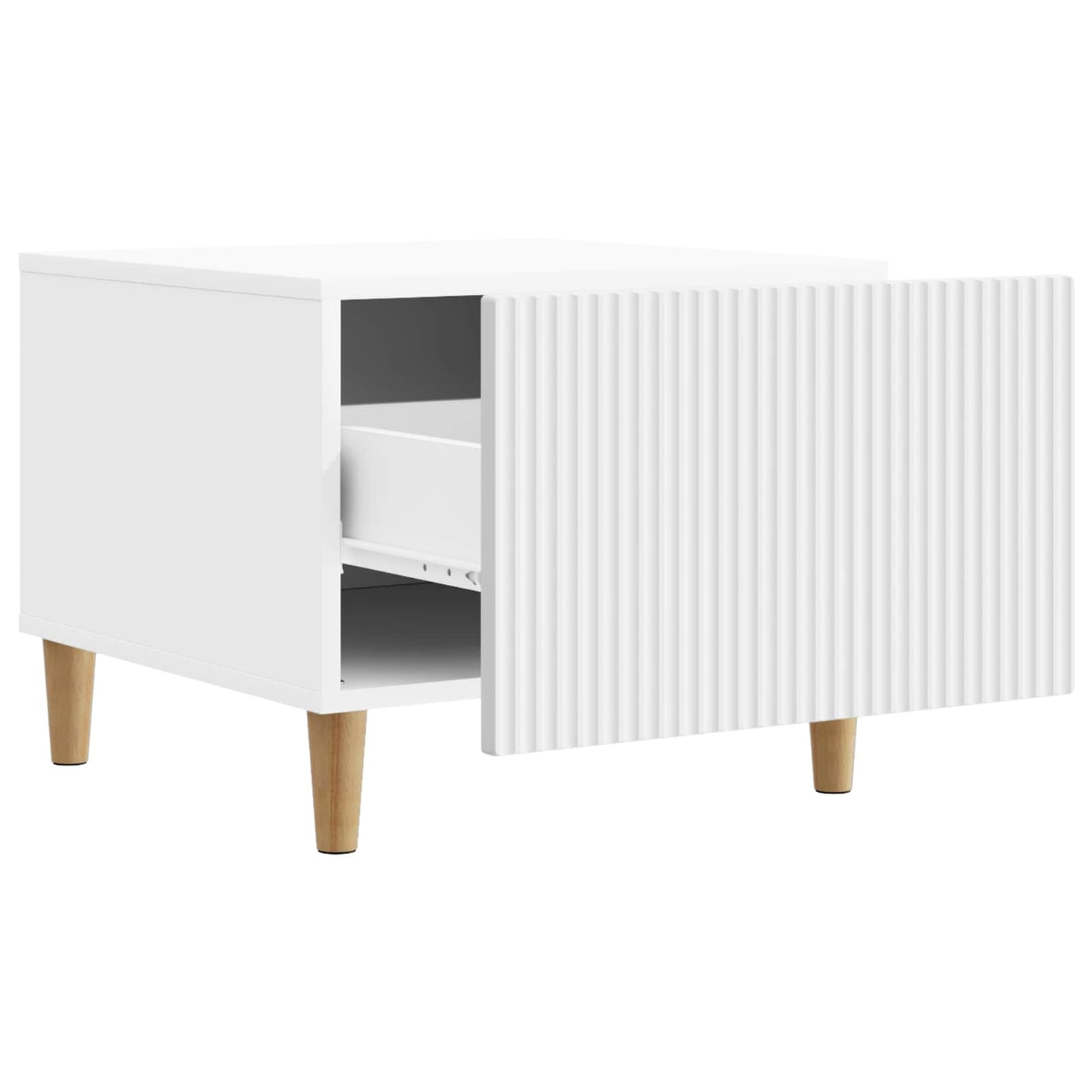 Kaffebord med skuff Hvit 49 x 50 x 40 cm Konstruert tre