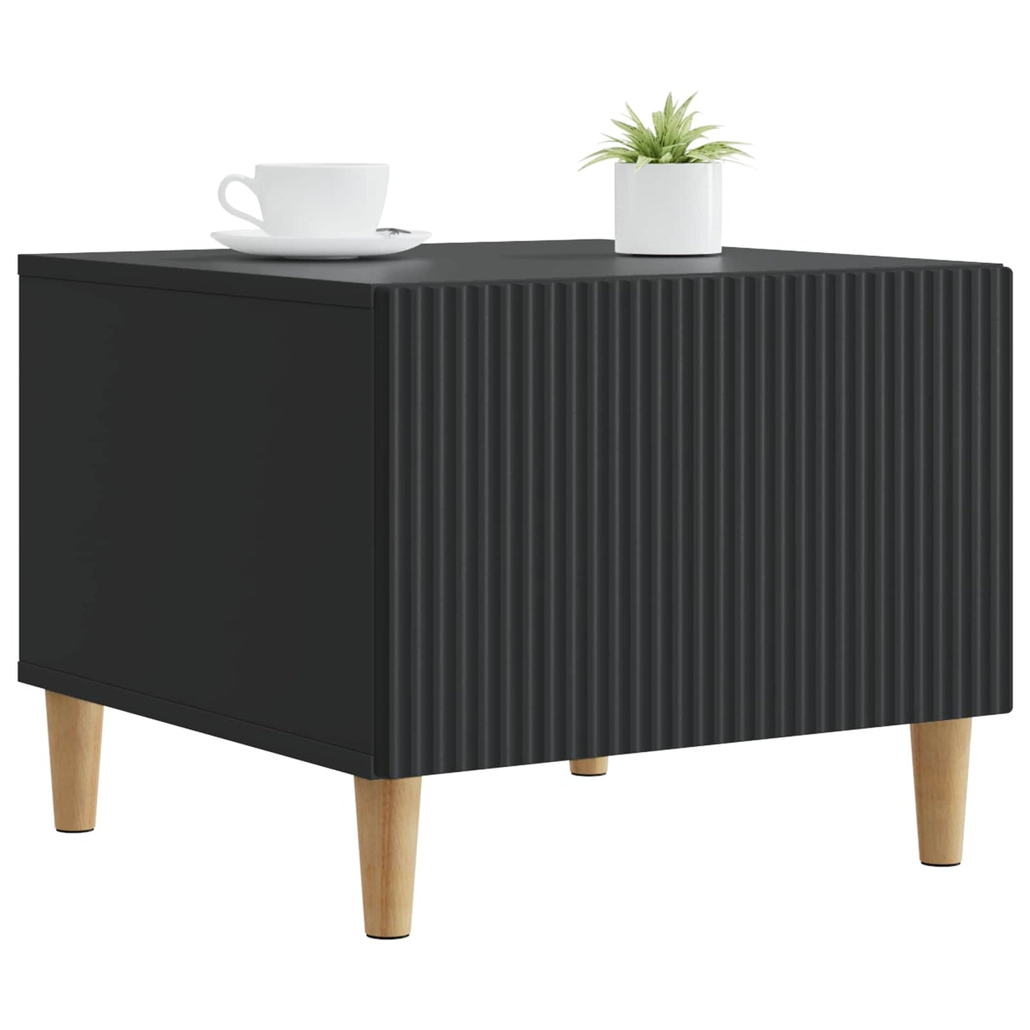 Kaffebord med skuff Svart 49 x 50 x 40 cm Konstruert tre