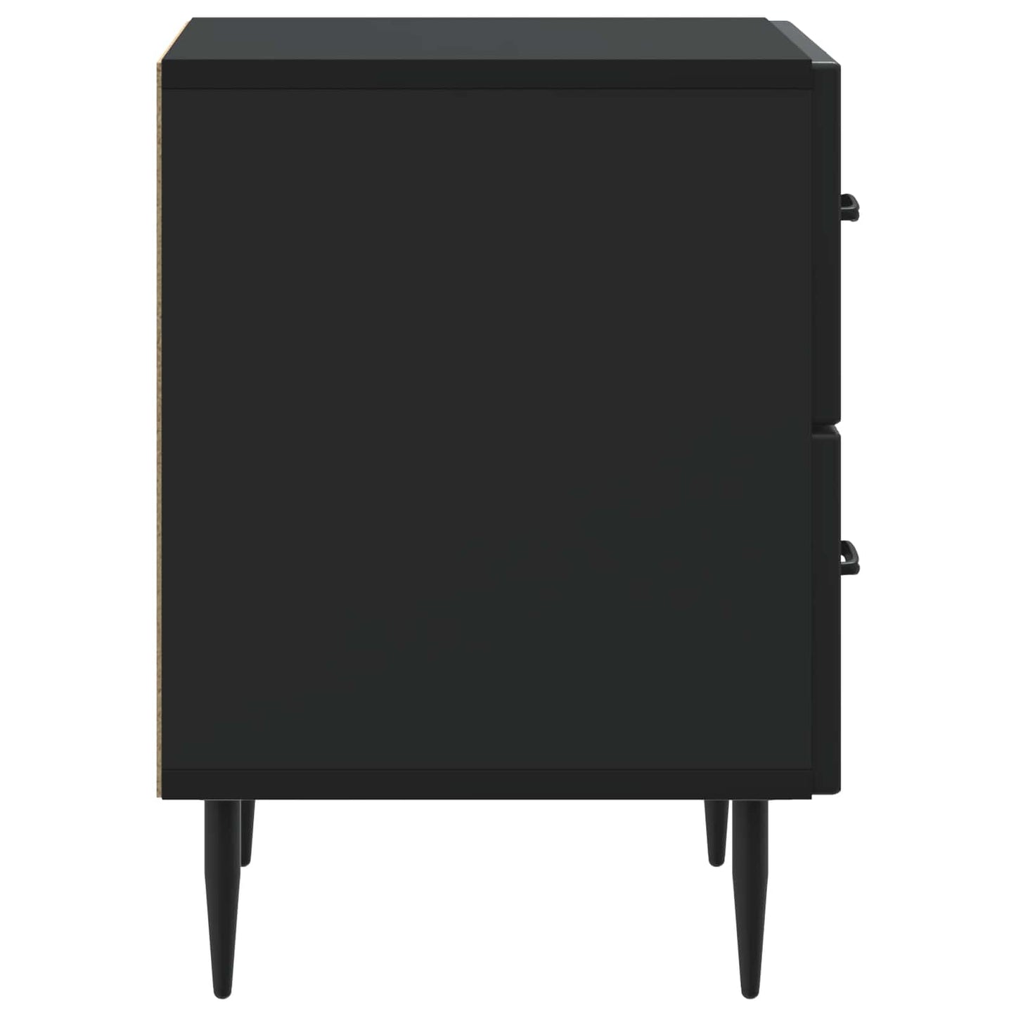 Nattbordskap med skuff Svart 43 x 34,5 x 47,5 cm Konstruert tre