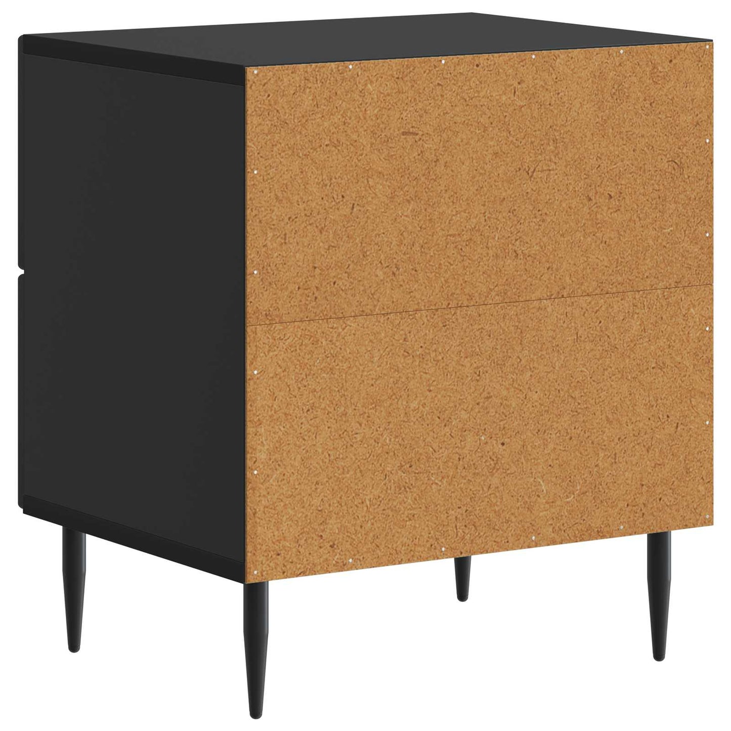 Nattbordskap 2 pcs Svart 43 x 34,5 x 47,5 cm Konstruert tre