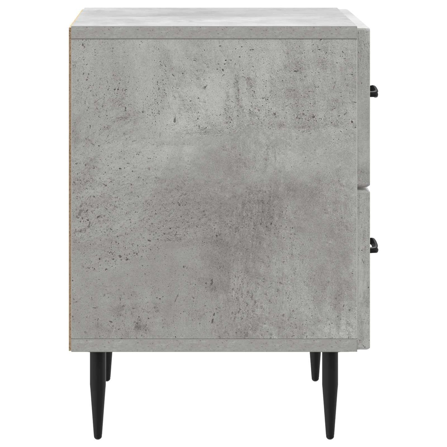 Nattbordskap 2 pcs Betonggrå 43 x 34,5 x 47,5 cm Konstruert tre