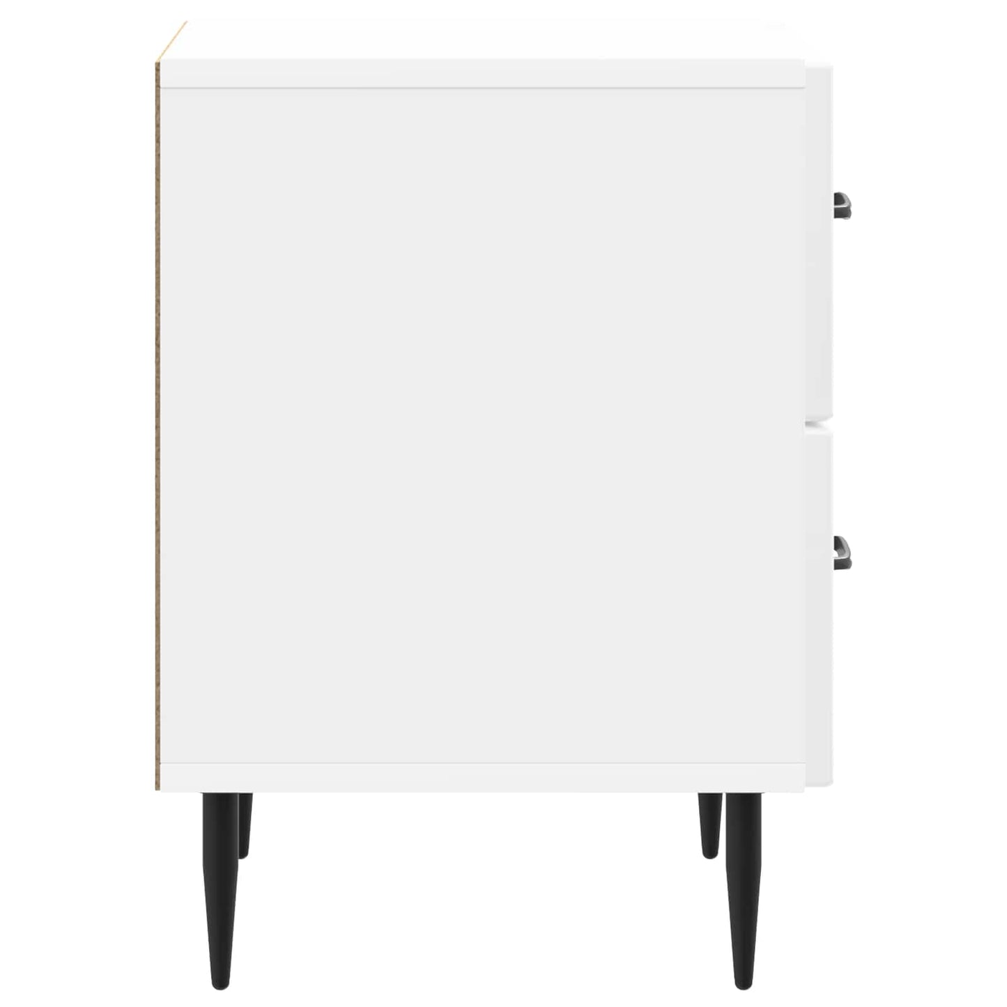 Nattbordskap Høgglans hvit 43 x 34,5 x 47,5 cm Konstruert tre