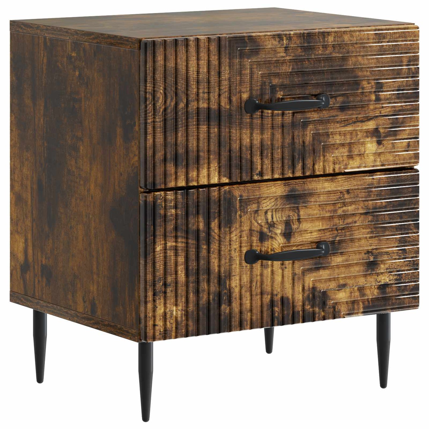 Nattbordskap Røkt Eik 43 x 34,5 x 47,5 cm Konstruert tre