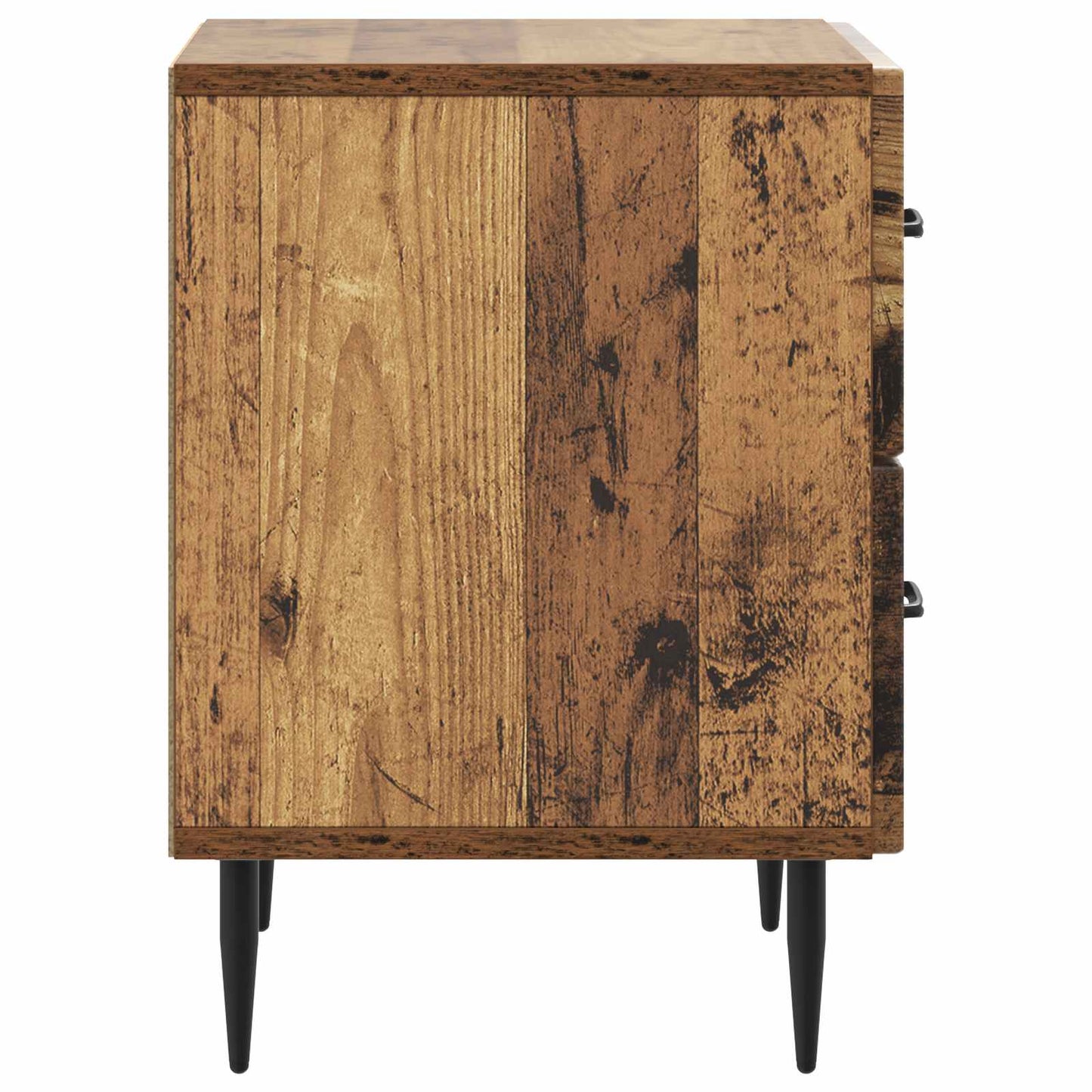Nattbordskap med skuff 2 pcs Gammelt tre 43 x 34,5 x 47,5 cm