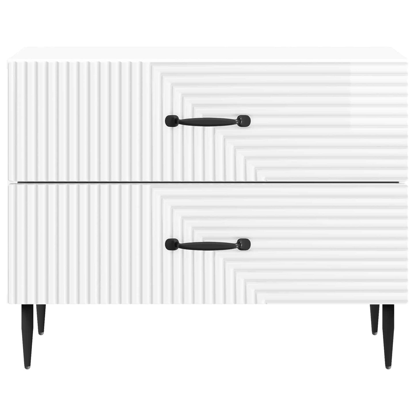 Nattbordskap Høgglans hvit 62 x 34,5 x 47,5 cm Konstruert tre