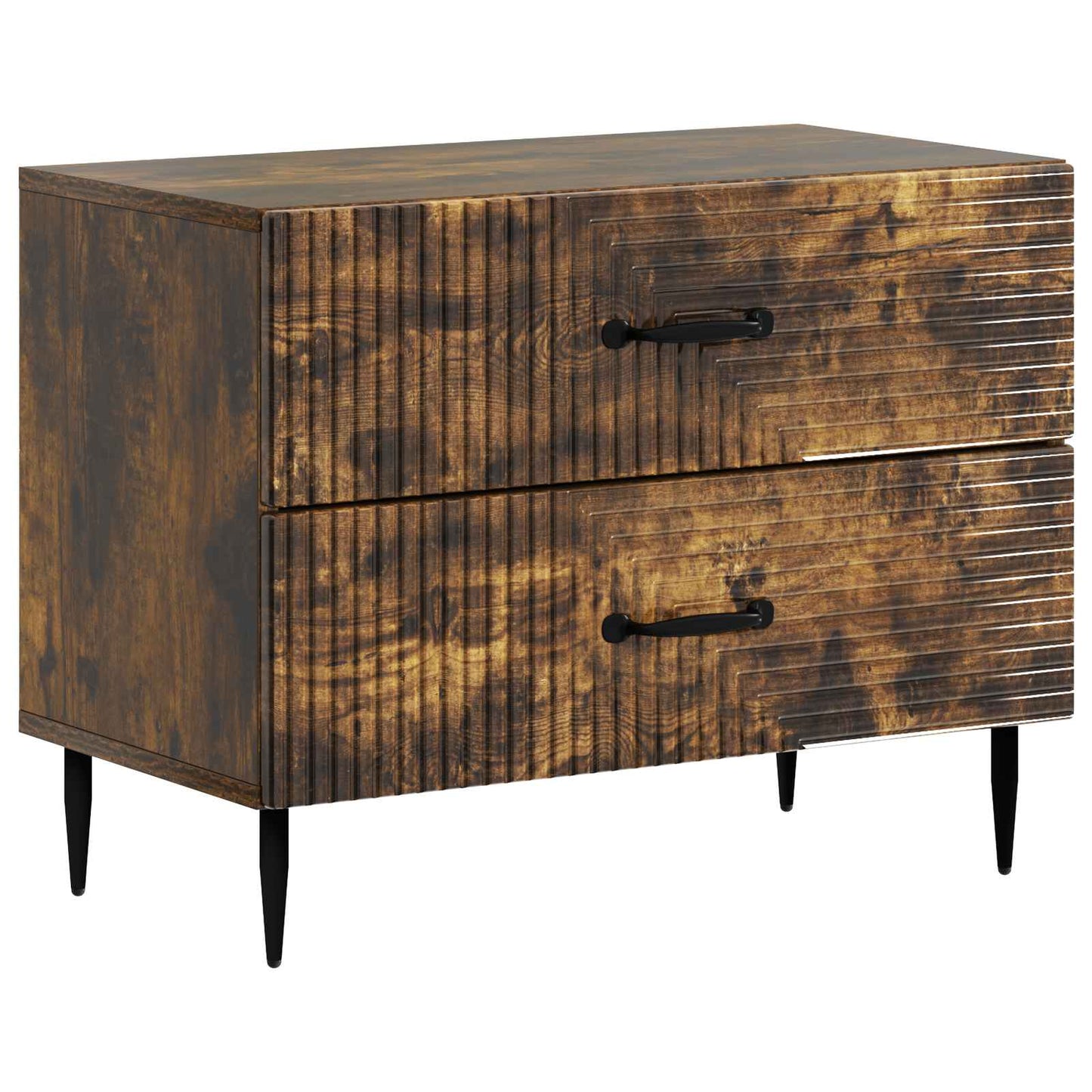 Nattbordskap Røkt Eik 62 x 34,5 x 47,5 cm Konstruert tre