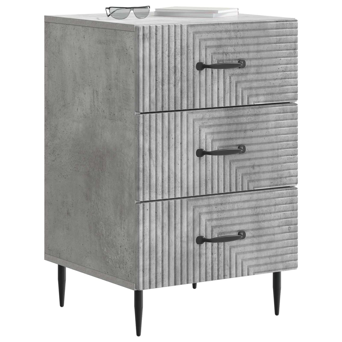 Nattbordskap Betonggrå 43 x 41 x 66,5 cm Konstruert tre