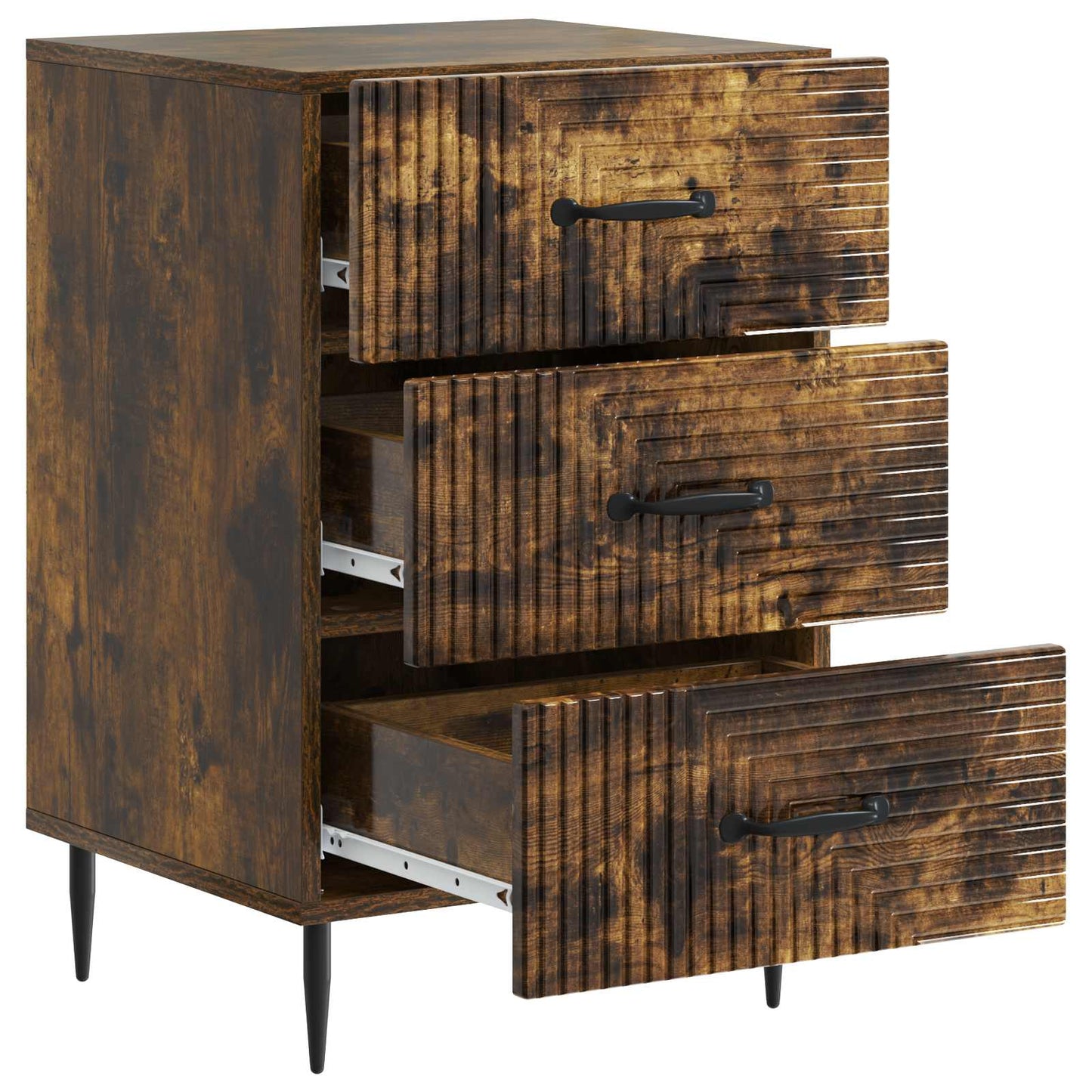 Nattbordskap Røkt Eik 43 x 41 x 66,5 cm Konstruert tre