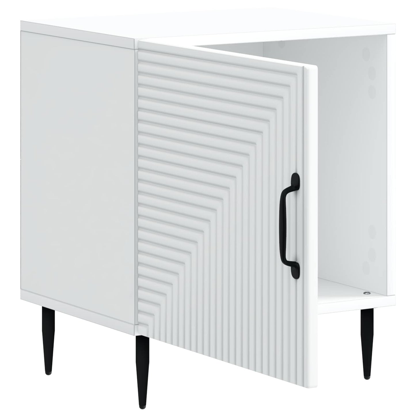 Nattbordskap Hvit 43 x 34,5 x 50 cm Konstruert tre