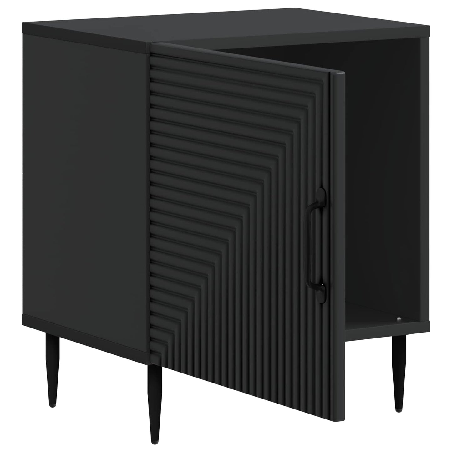 Nattbordskap 2 pcs Svart 43 x 34,5 x 50 cm Konstruert tre
