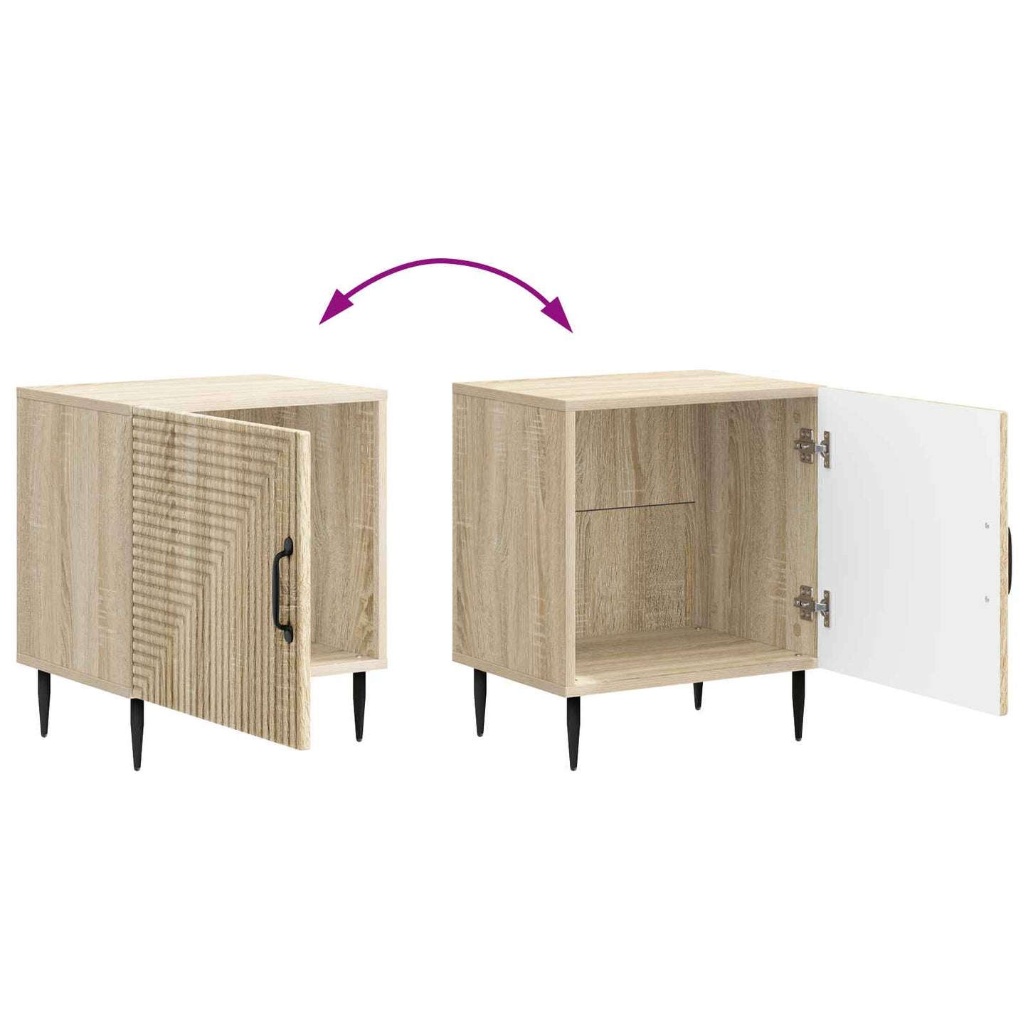 Nattbordskap Sonoma eik 43 x 34,5 x 50 cm Konstruert tre