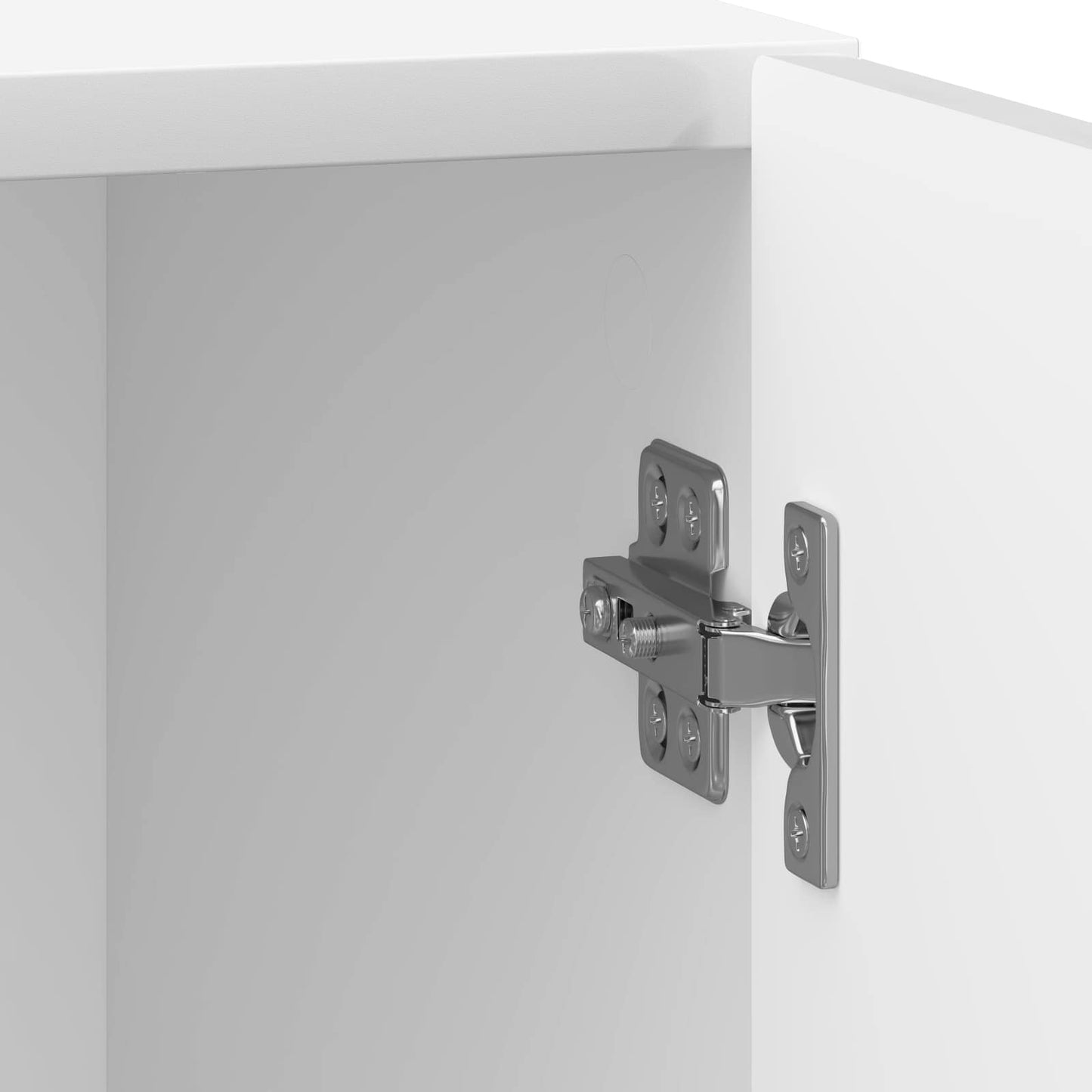 Nattbordskap 2 pcs Høgglans hvit 43 x 34,5 x 50 cm