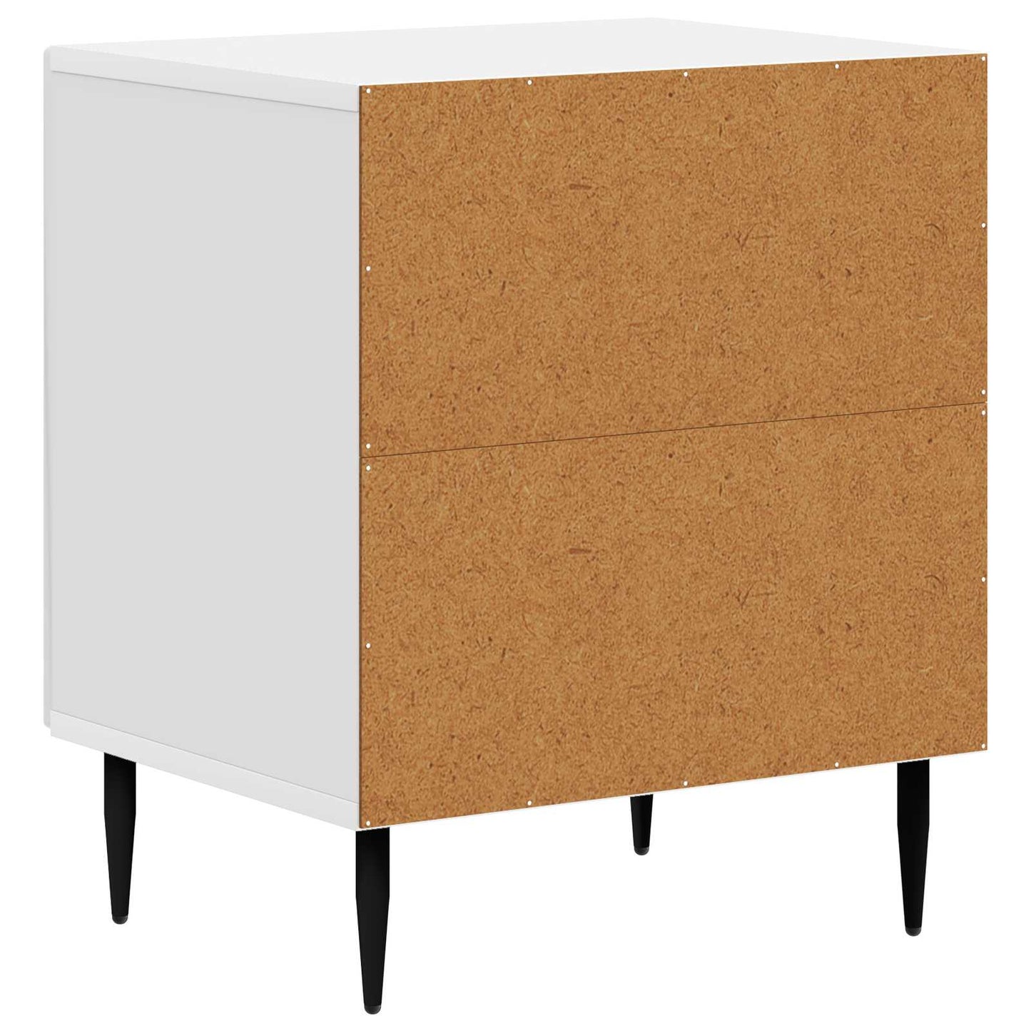 Nattbordskap 2 pcs Høgglans hvit 43 x 34,5 x 50 cm