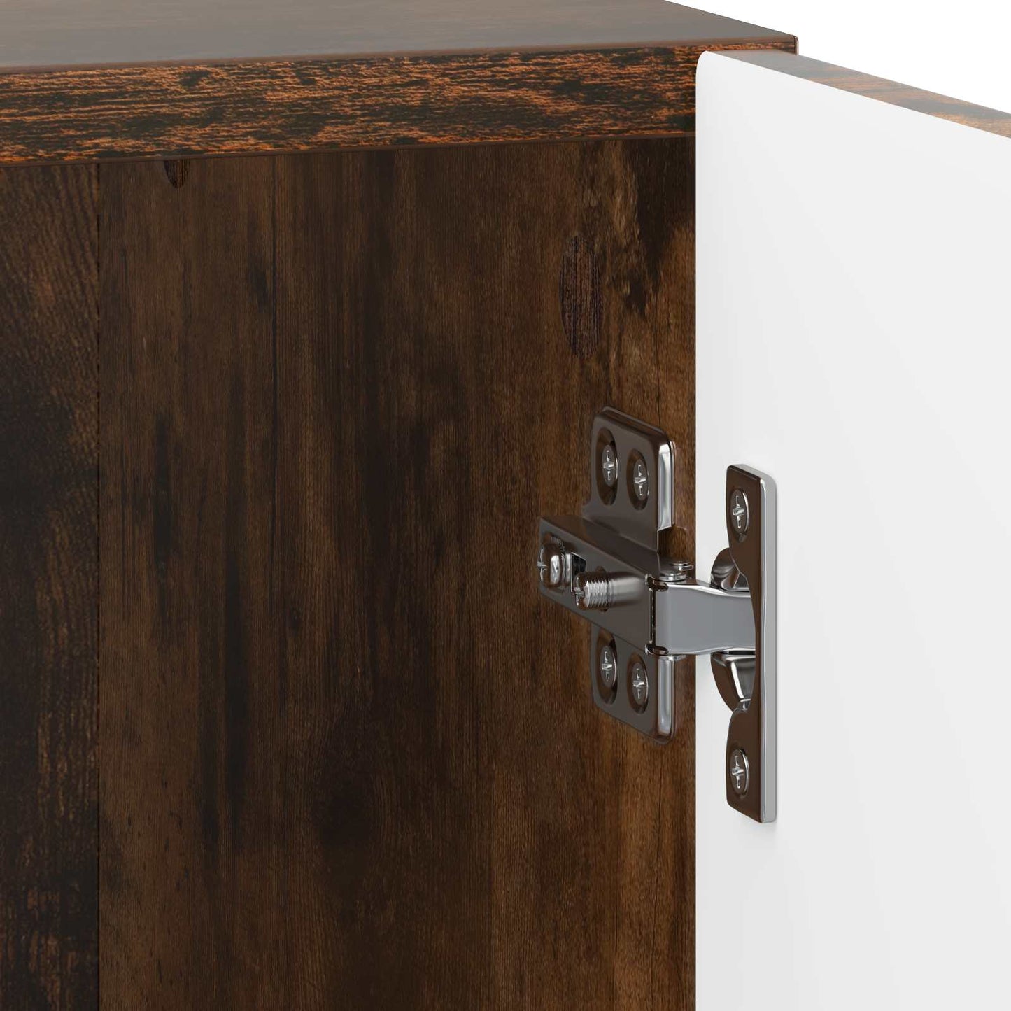 Nattbordskap 2 pcs Røkt Eik 43 x 34,5 x 50 cm Konstruert tre