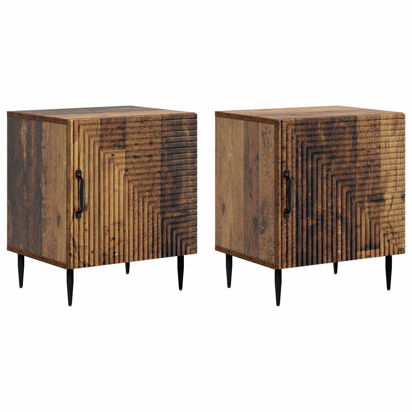 Nattbordskap 2 pcs Gammelt tre 43 x 34,5 x 50 cm Konstruert tre