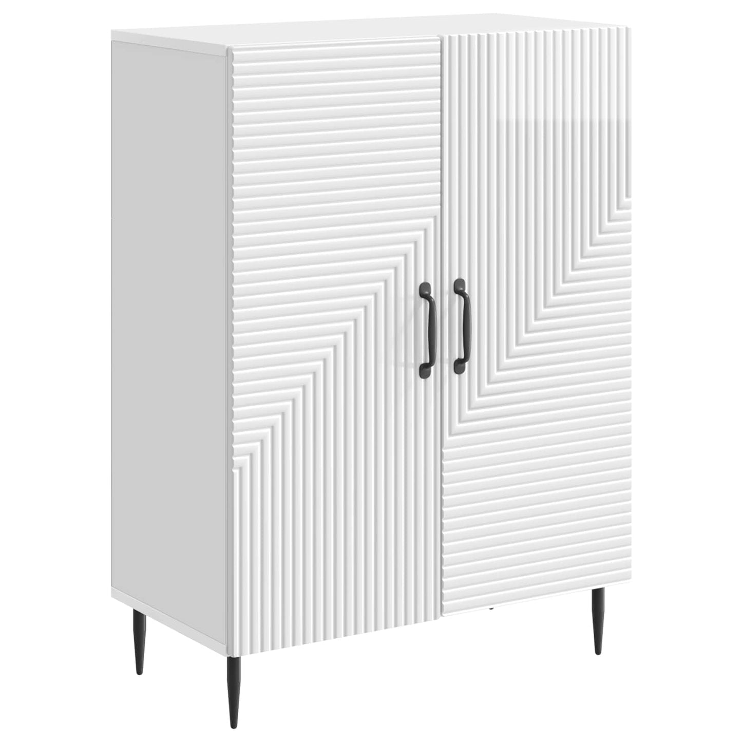 Serviesskap Høgglans hvit 66 x 34,5 x 89,5 cm Konstruert tre