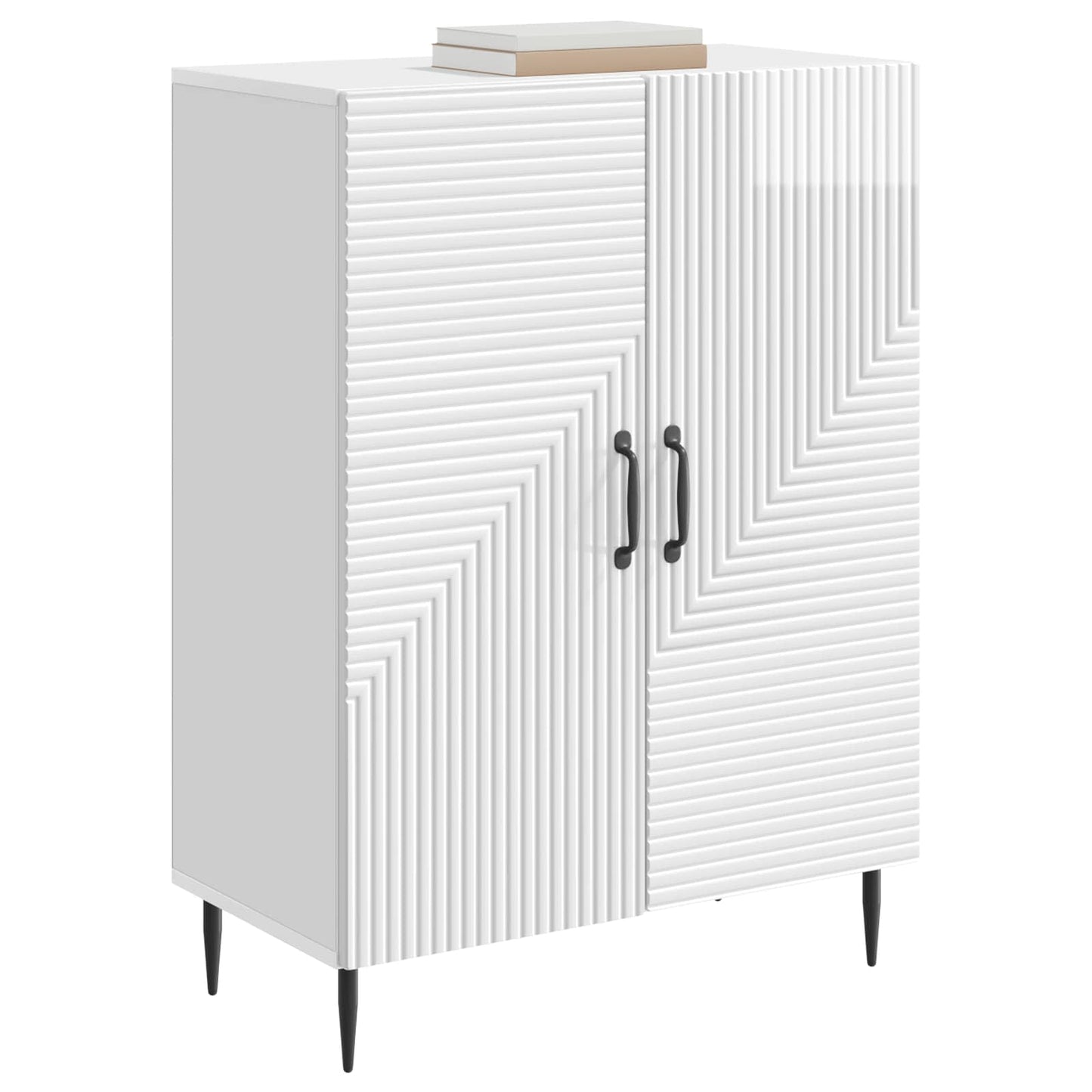 Serviesskap Høgglans hvit 66 x 34,5 x 89,5 cm Konstruert tre