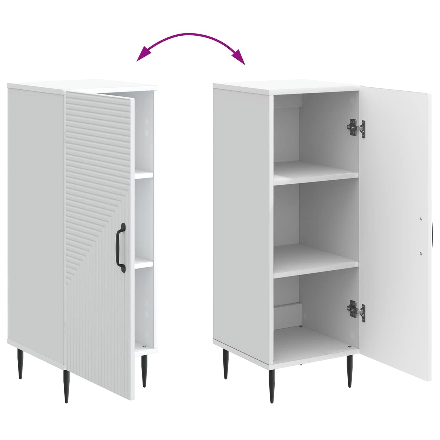 Serviesskap Hvit 33 x 34,5 x 89,5 cm Konstruert tre