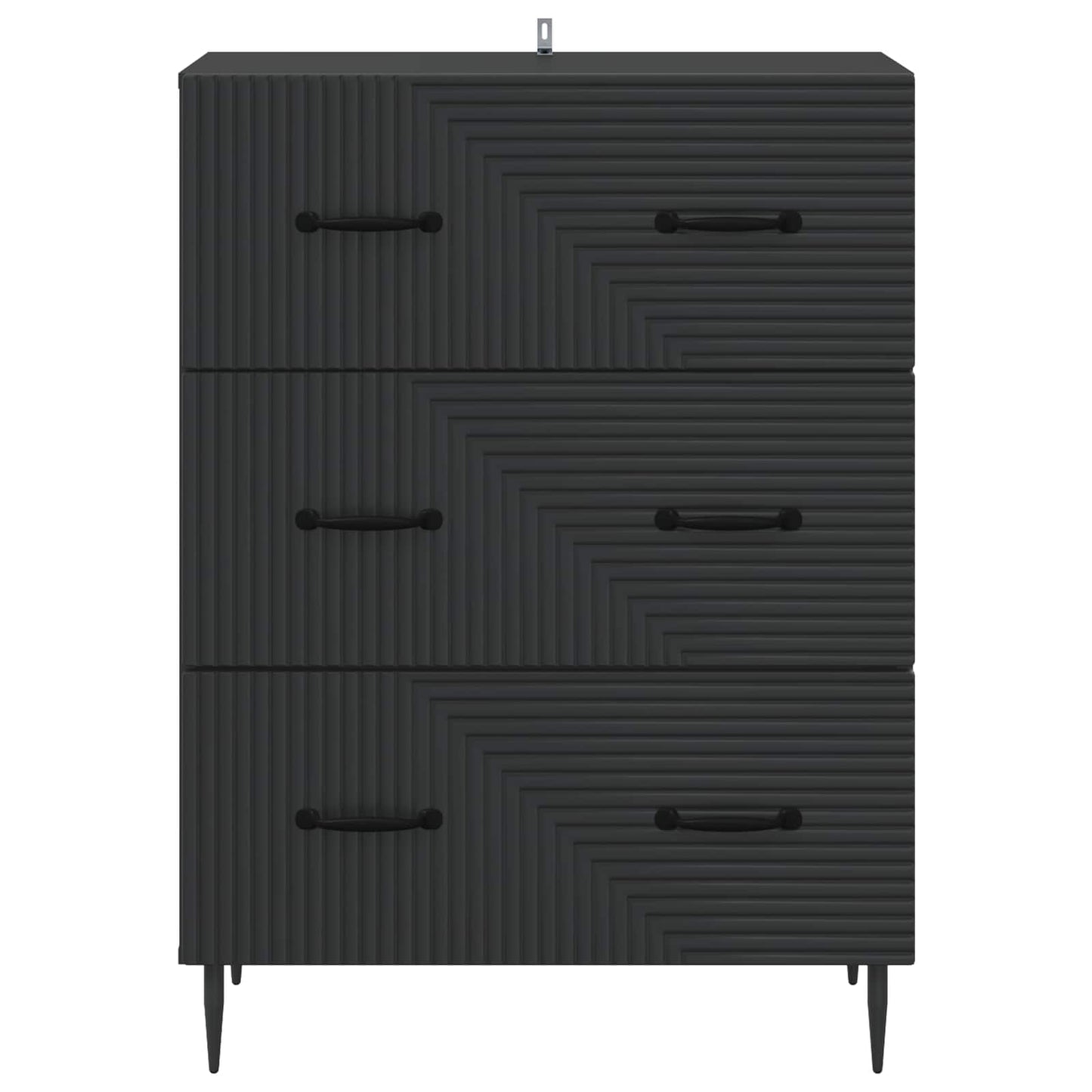 Skuffeskap Svart 66 x 34,5 x 89,5 cm Konstruert tre
