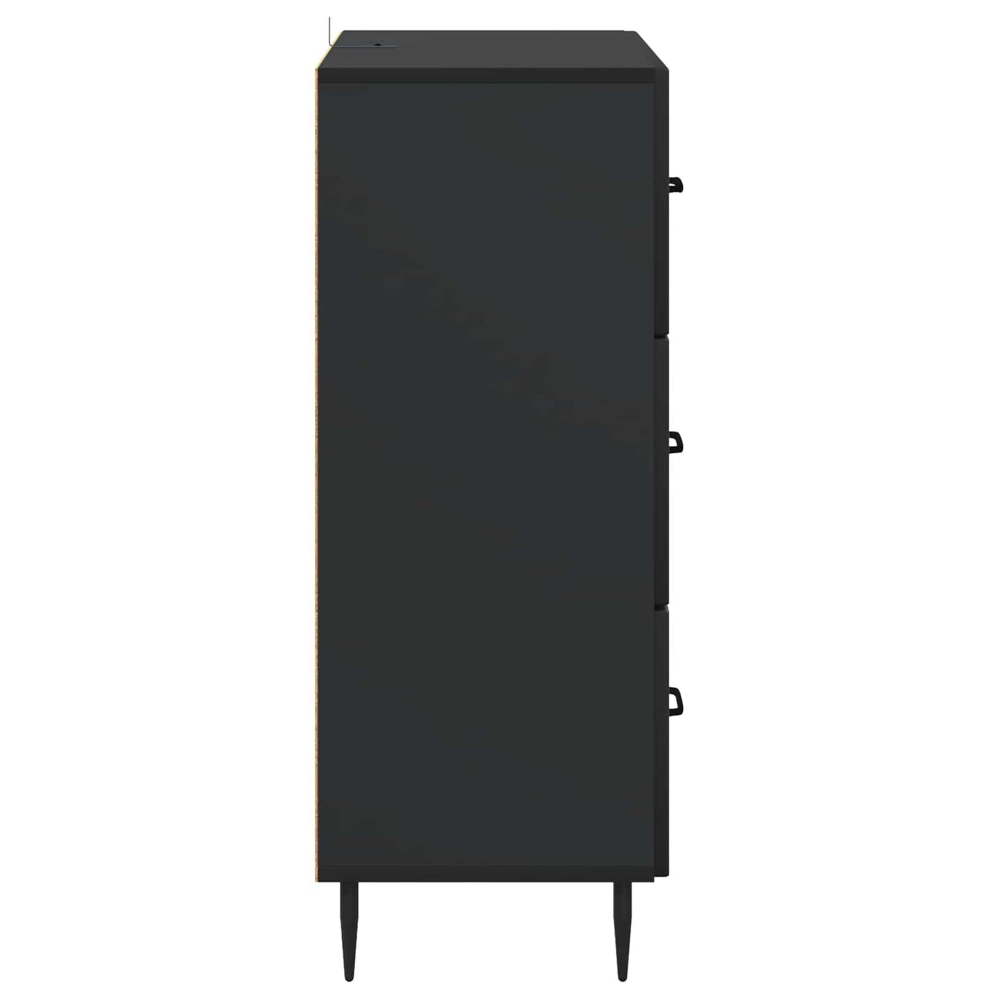 Skuffeskap Svart 66 x 34,5 x 89,5 cm Konstruert tre