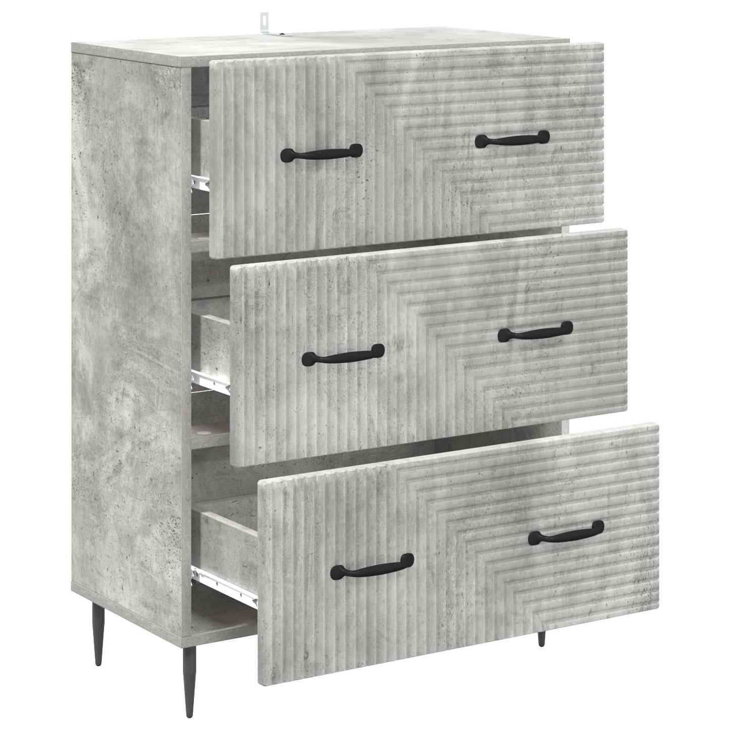 Skuffeskap Betonggrå 66 x 34,5 x 89,5 cm Konstruert tre