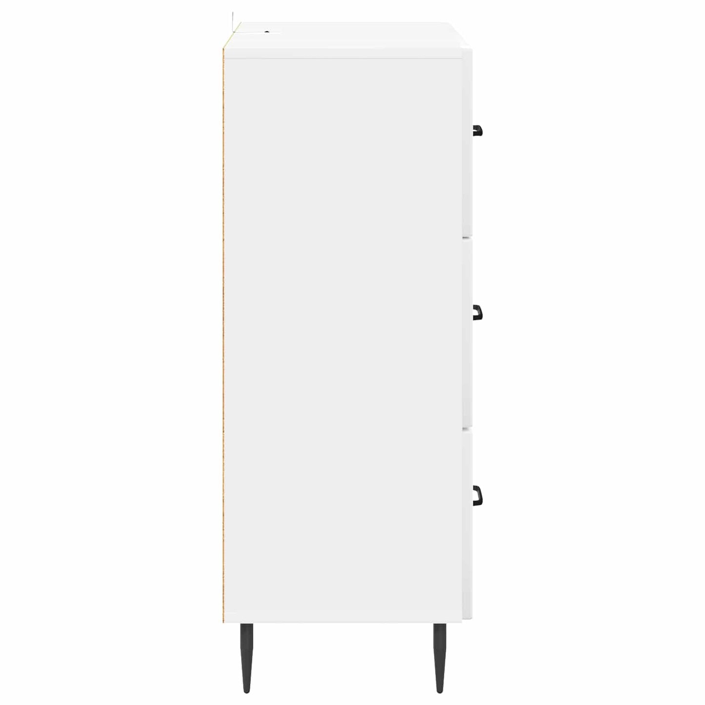 Skuffeskap Høgglans hvit 66 x 34,5 x 89,5 cm Konstruert tre