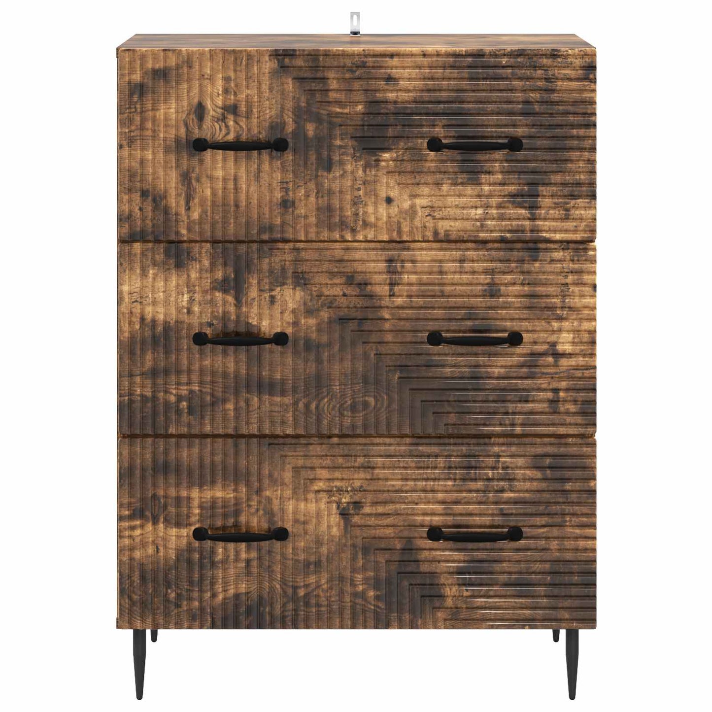 Skuffeskap Røkt Eik 66 x 34,5 x 89,5 cm Konstruert tre